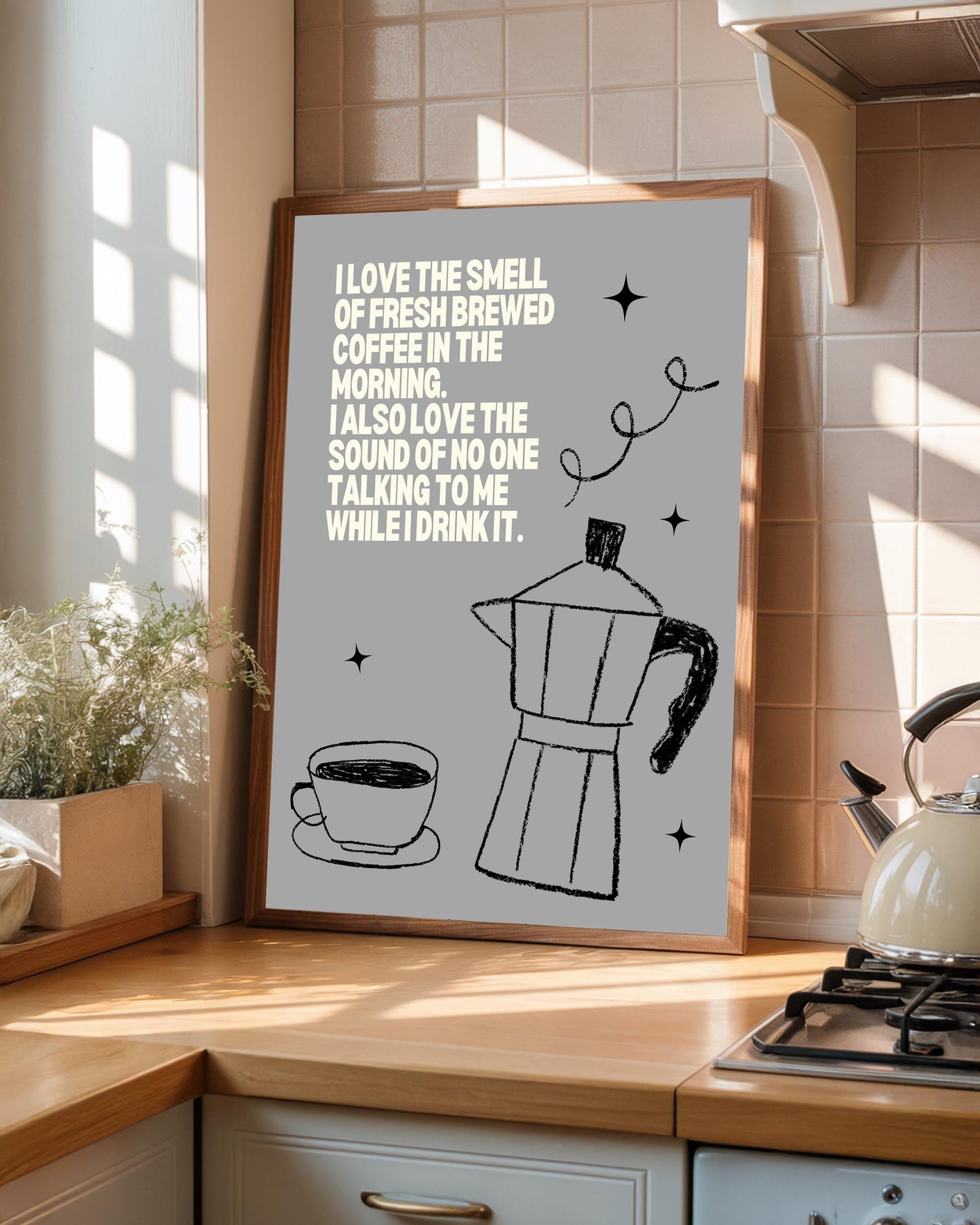 Bialetti Espresso Maker Print: Modern Italian Coffee Art