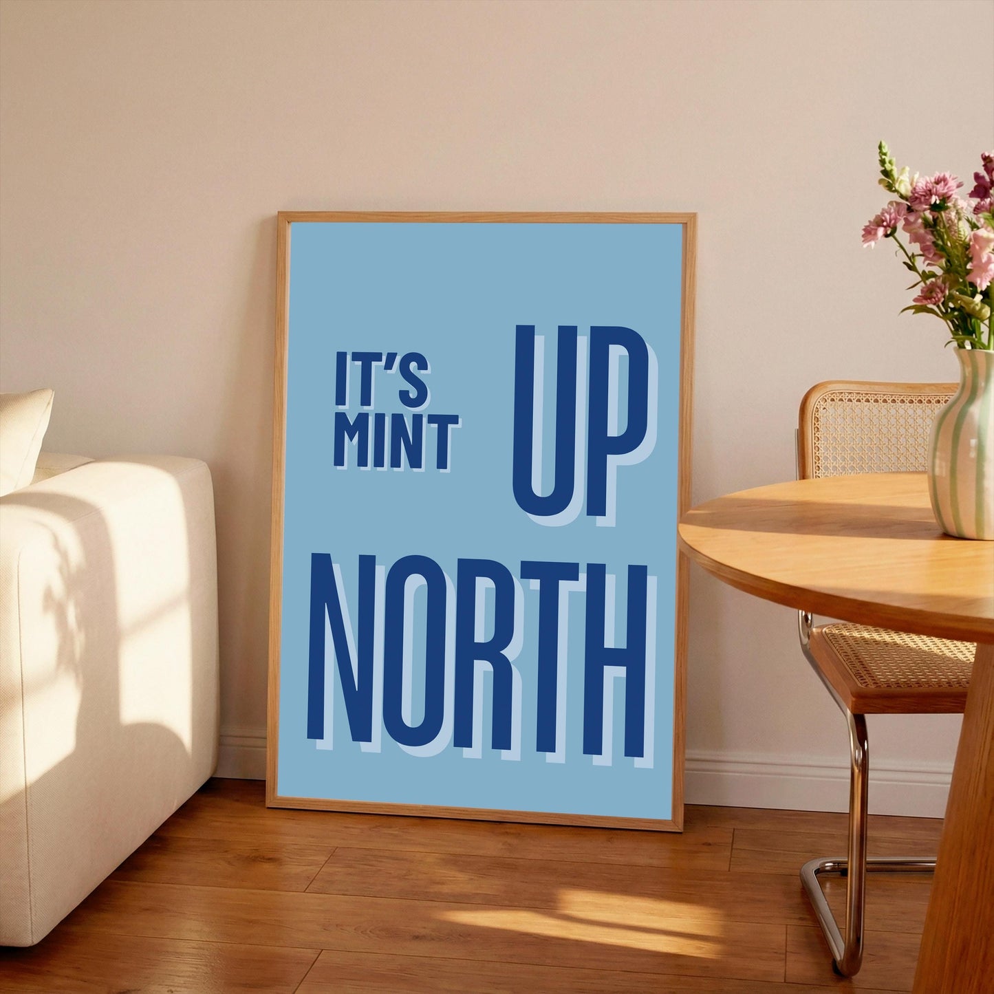 It's Mint Up North Print: Typography Wall Art