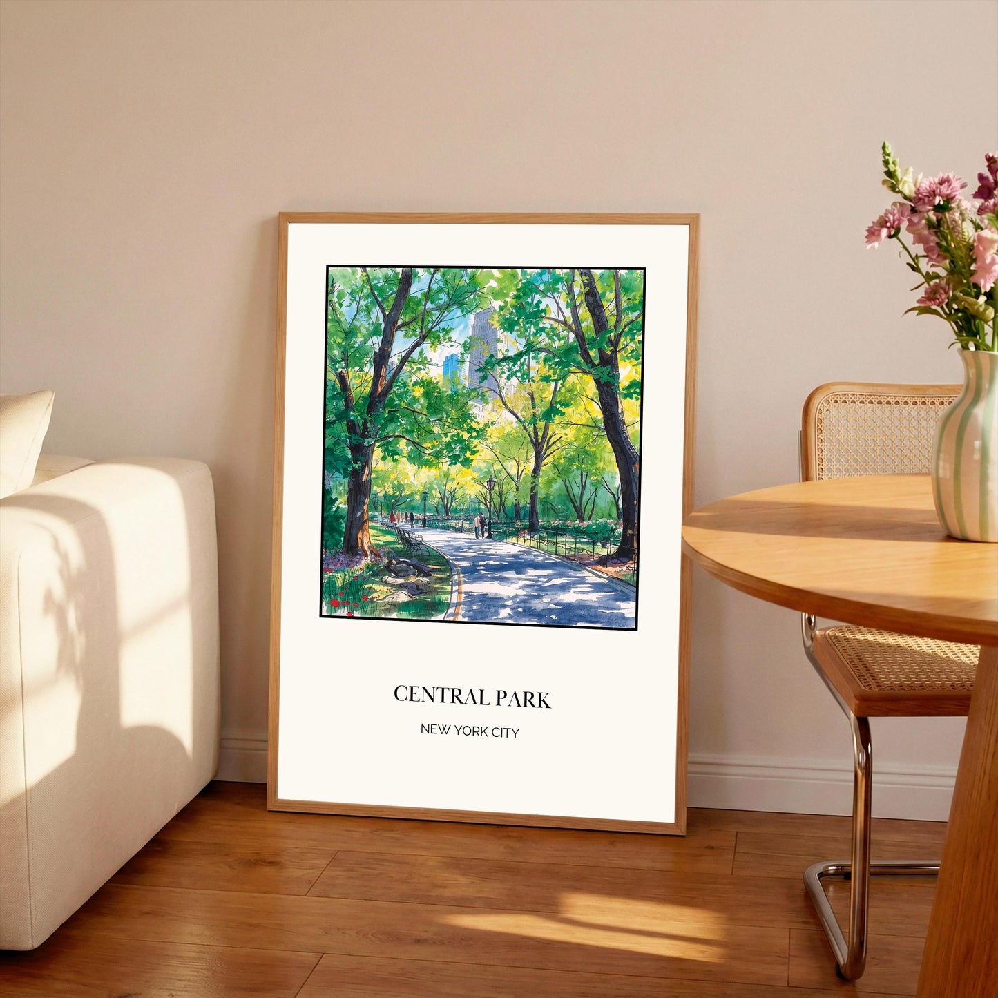 New York Central Park Art Print: NYC Travel Poster