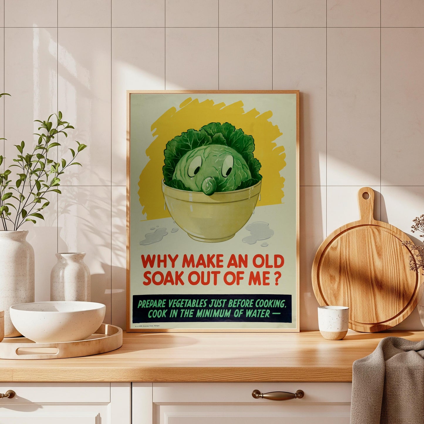 Vintage Food Poster: Quirky Kitchen Art Print