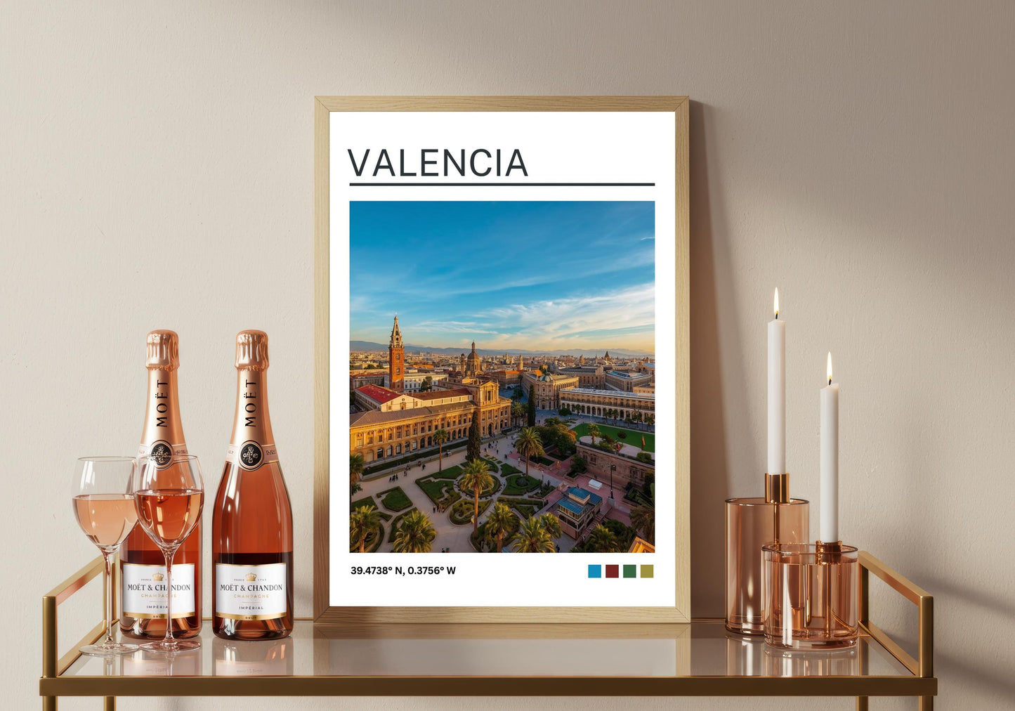 Valencia Art Print:  Vienna Travel Poster, Spain
