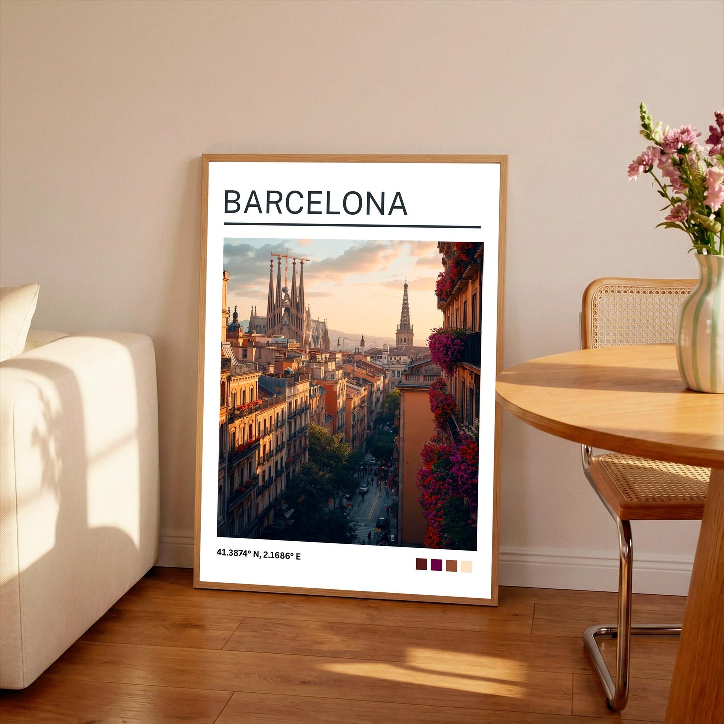 Barcelona Art Print:  Barcelona Travel Poster, Spain