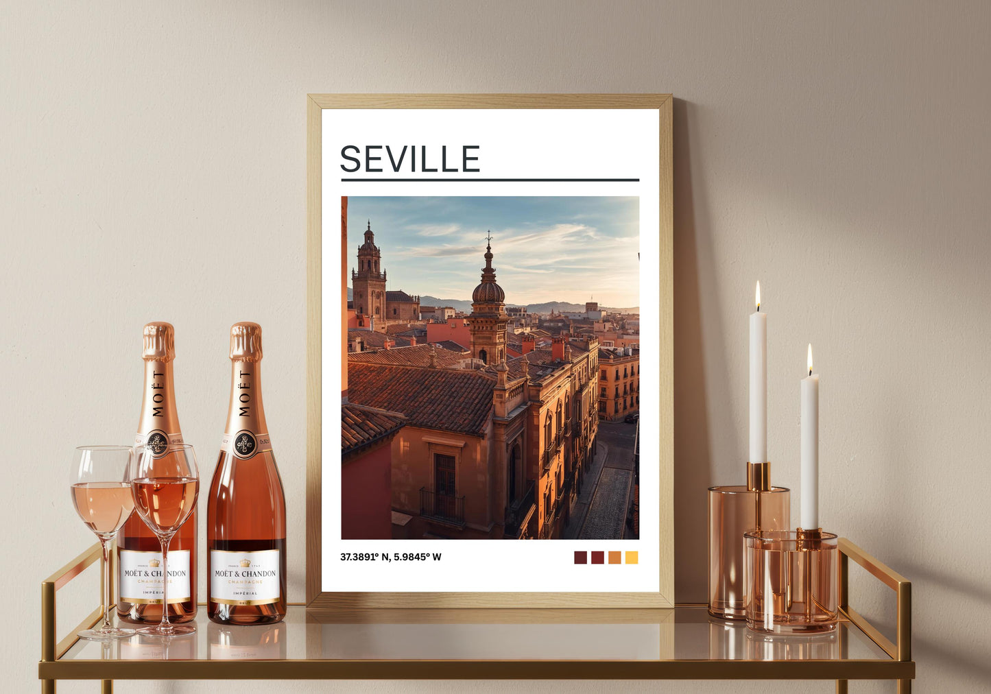 Seville Art Print:  Saville Travel Poster, Spain