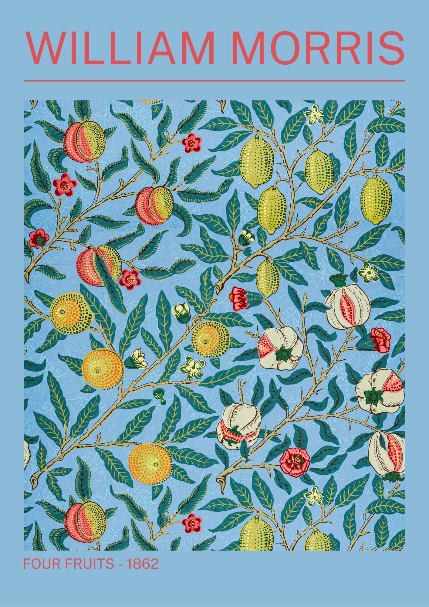 William Morris Four Fruits Print: Art Nouveau Home Decor