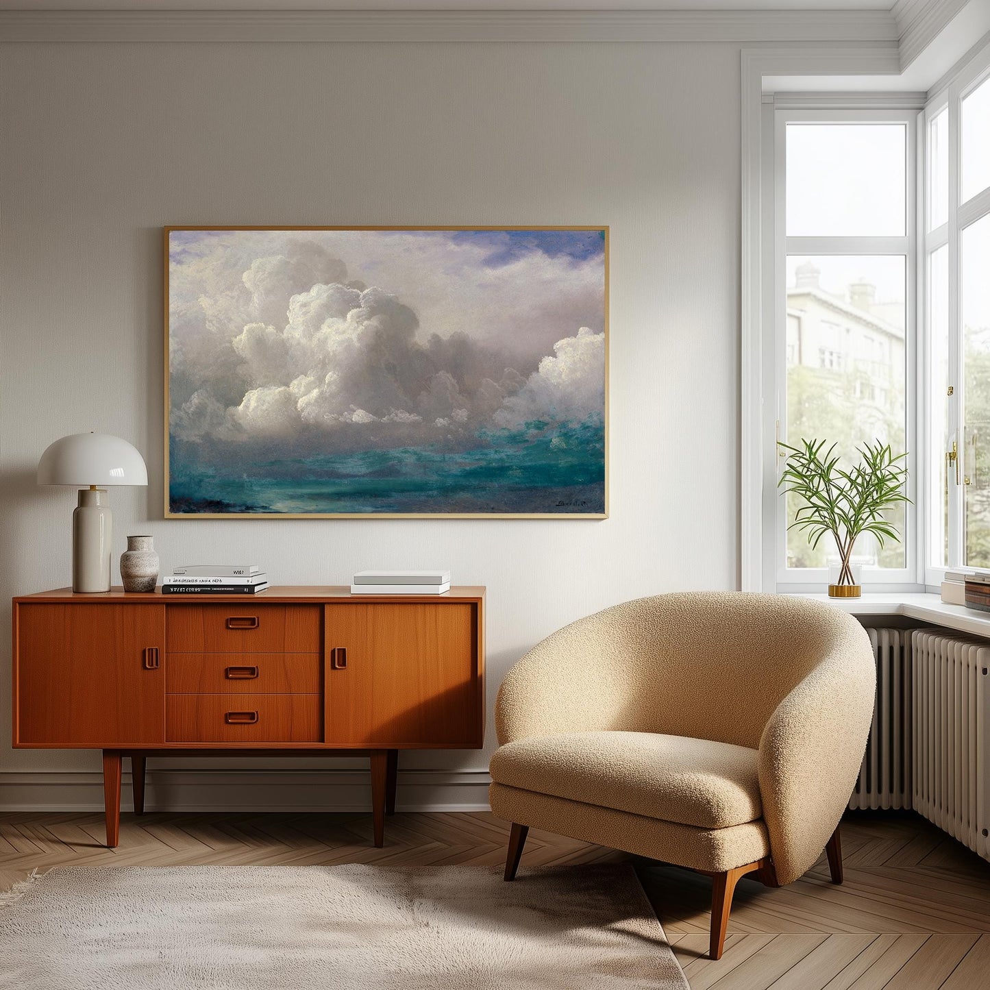 Albert Bierstadt Seascape Art Print: Storm Clouds Vintage Poster