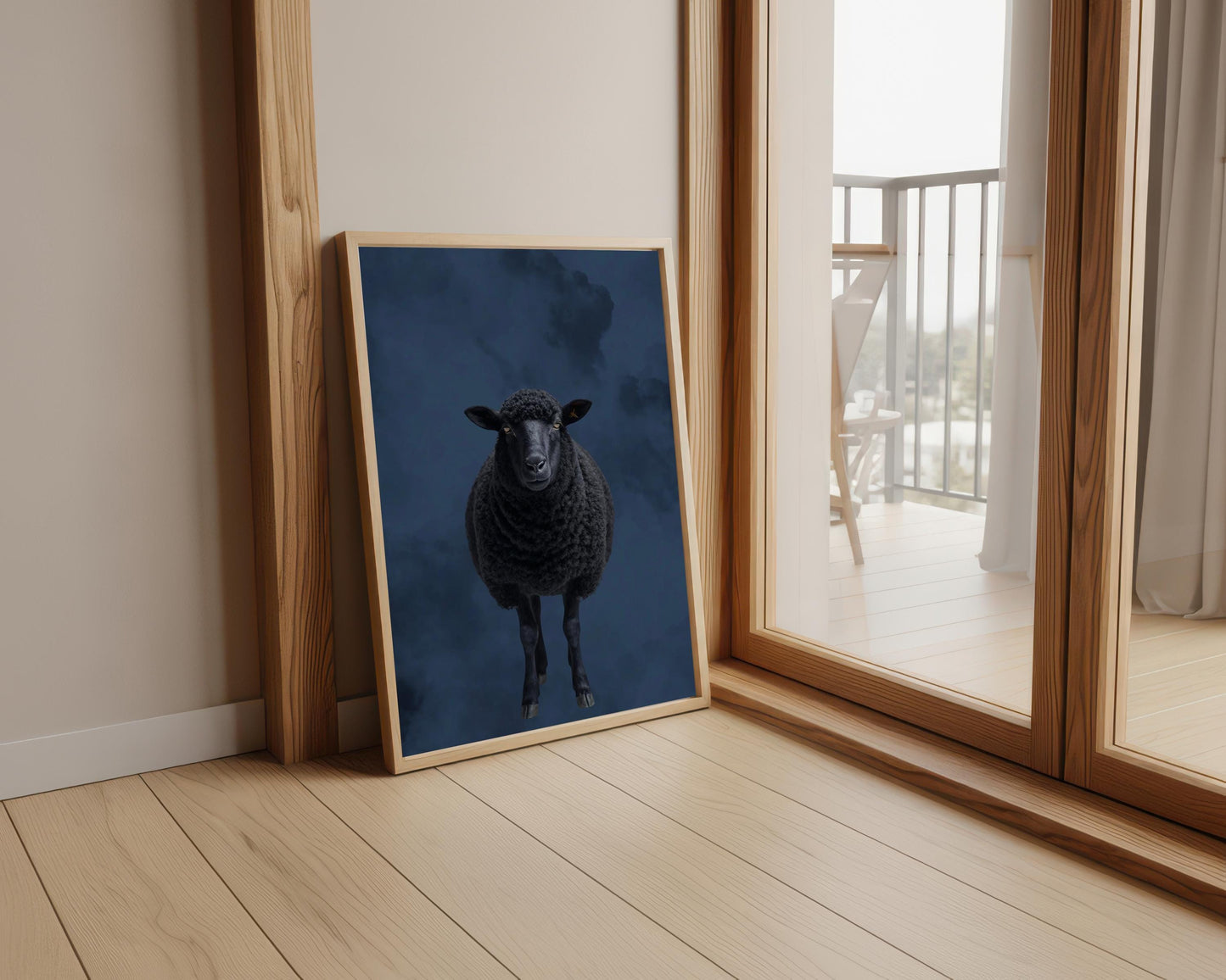 Black Sheep Art Print: Moody Charcoal Silhouette, Gallery Wall Decor