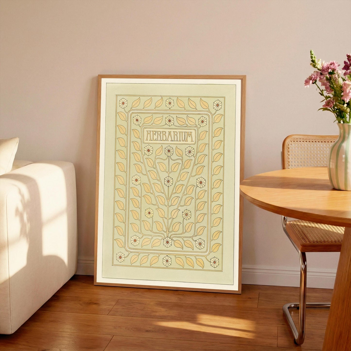 Art Nouveau Herbarium Book Cover Print: Julie de Graag Floral Design