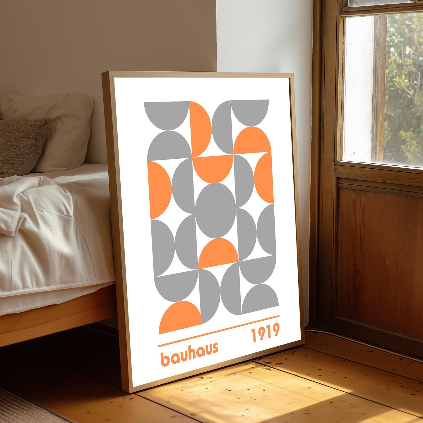 Bauhaus 1919 Print: Retro Geometric Wall Art