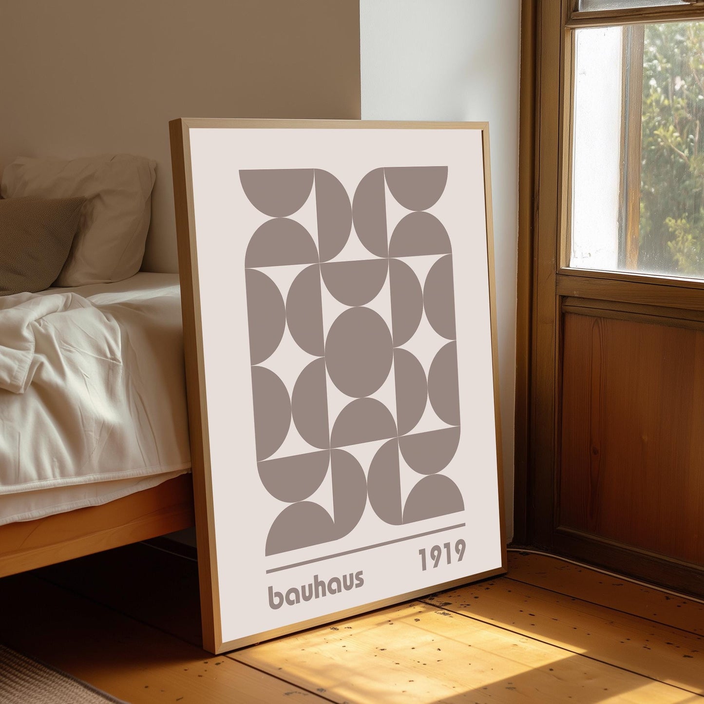 Bauhaus 1919 Print: Retro Geometric Wall Art