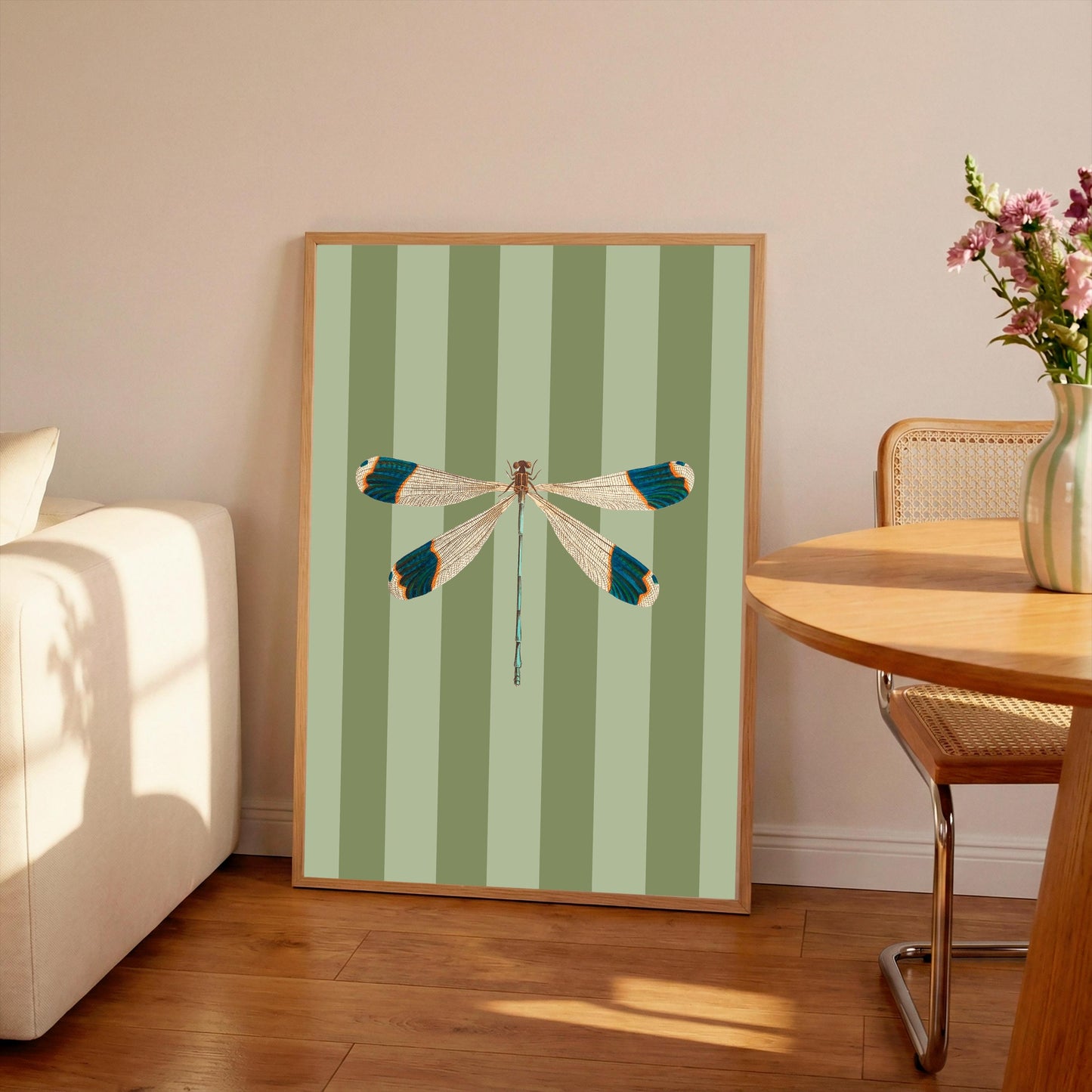 Dragonfly Art Print: Pearlescent Insect Poster