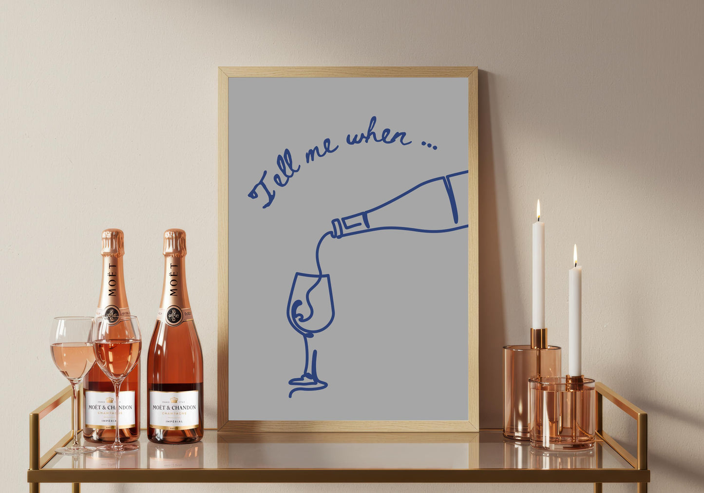 Cheers Wine Print: Retro Kitchen Wall Art (A1/A2/A4/A3)