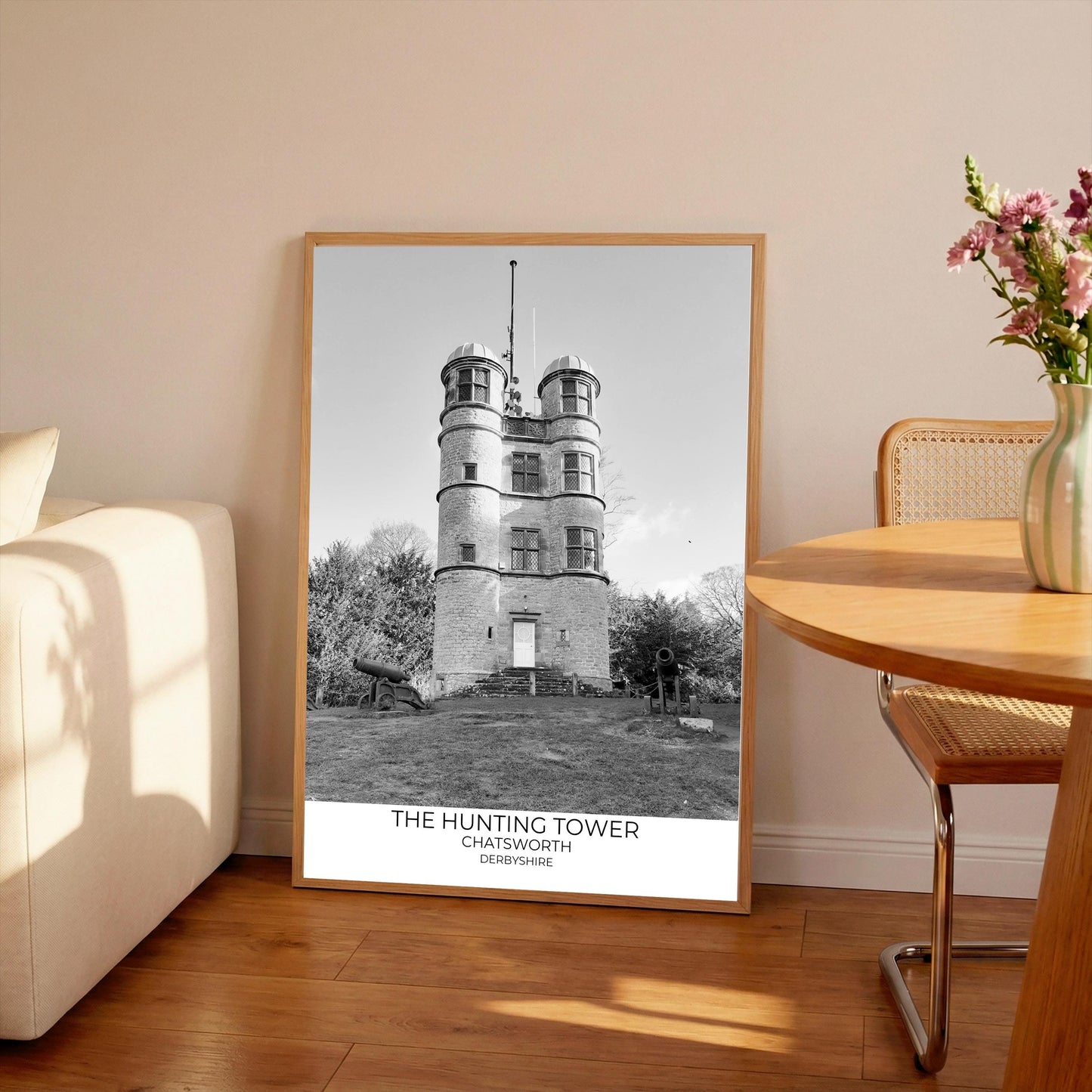 Chatsworth Hunting Tower Print: Derbyshire Peak District Black and White Photography