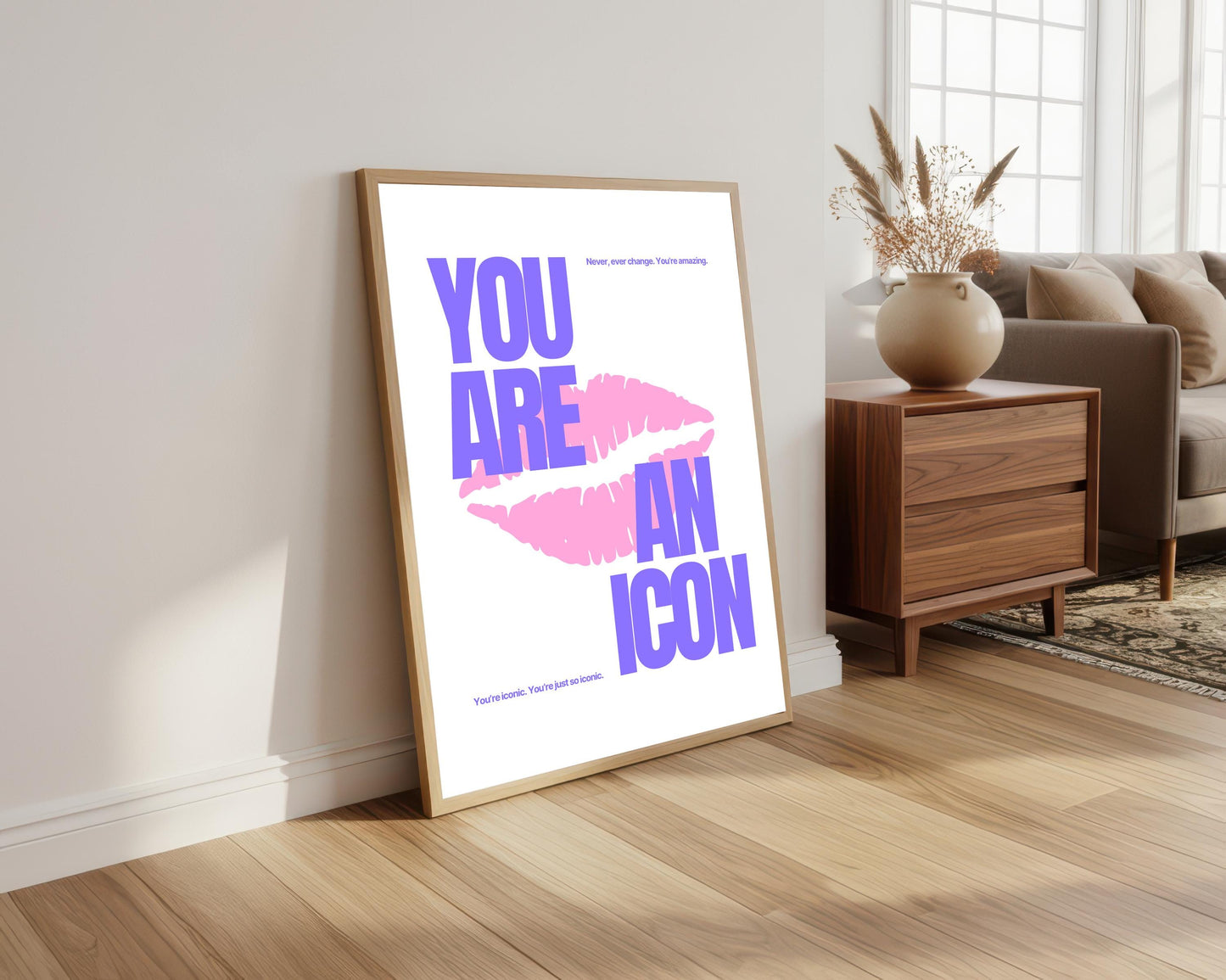 You Are An Icon Print: Typography Poster (A4/A3)