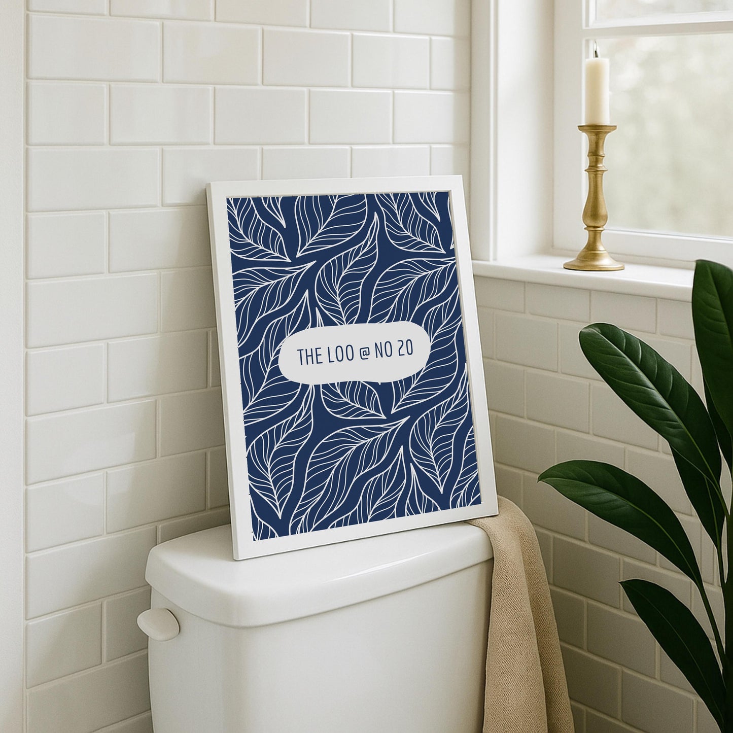 Personalized Bathroom Print: Floral Loo Poster, Funny Wall Decor