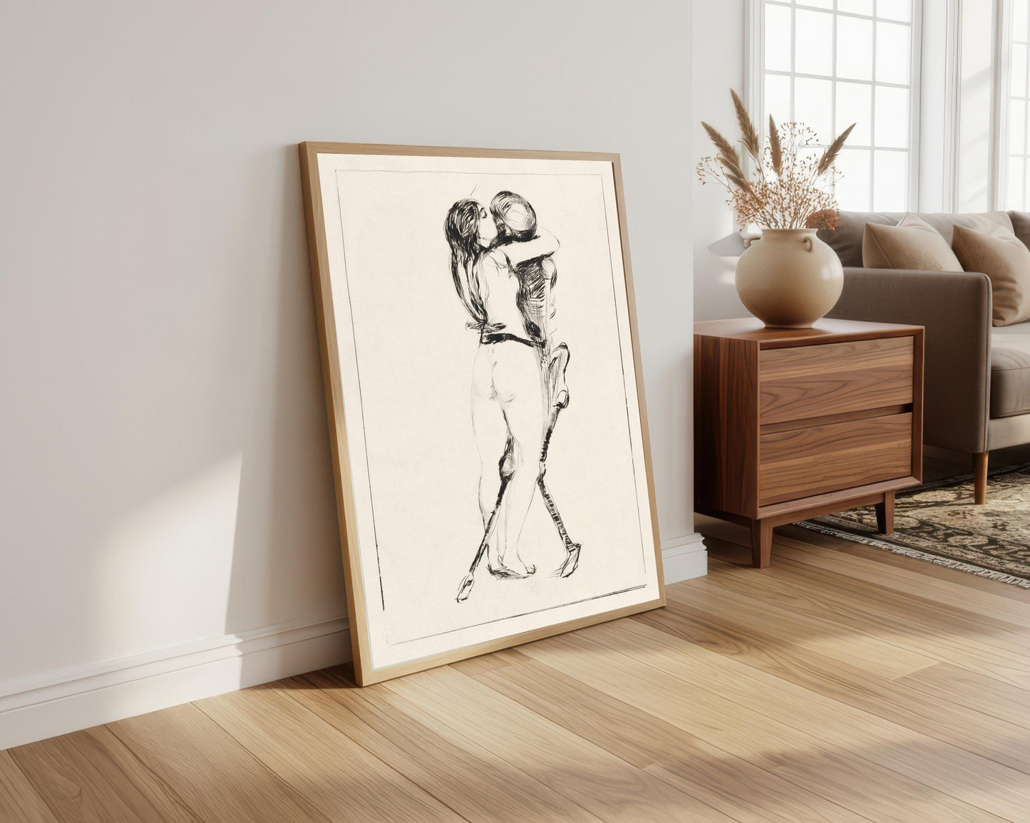Edvard Munch 'Death and the Woman' Lithograph Art Print