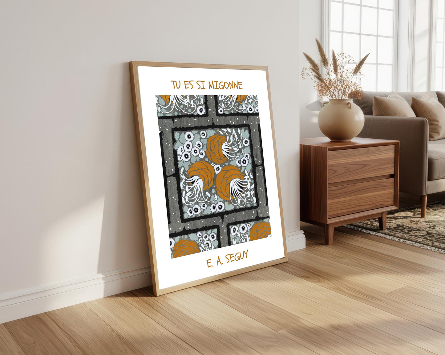 E A Seguy - Art Nouveau Floral Print: Vintage Botanical Wall Art