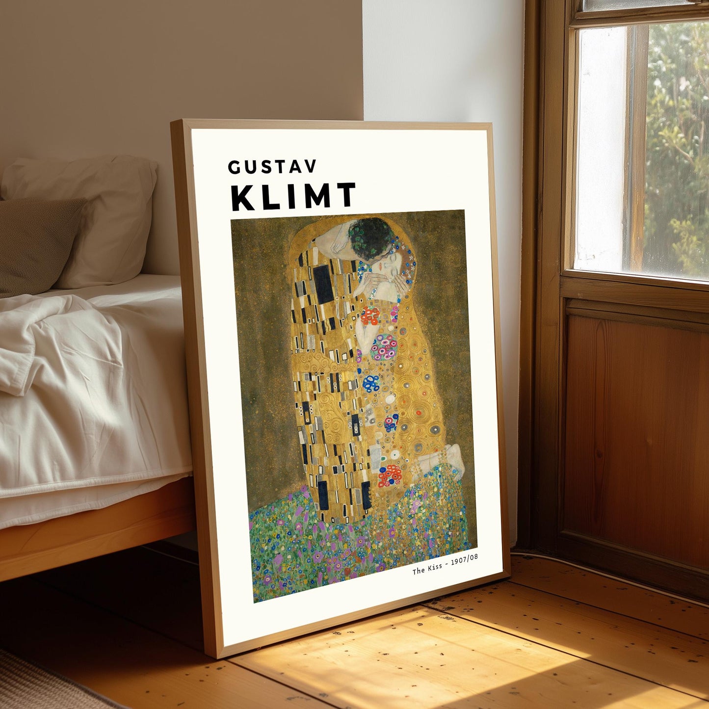 Gustav Klimt The Kiss Print: Art Nouveau Fine Art Paper Poster