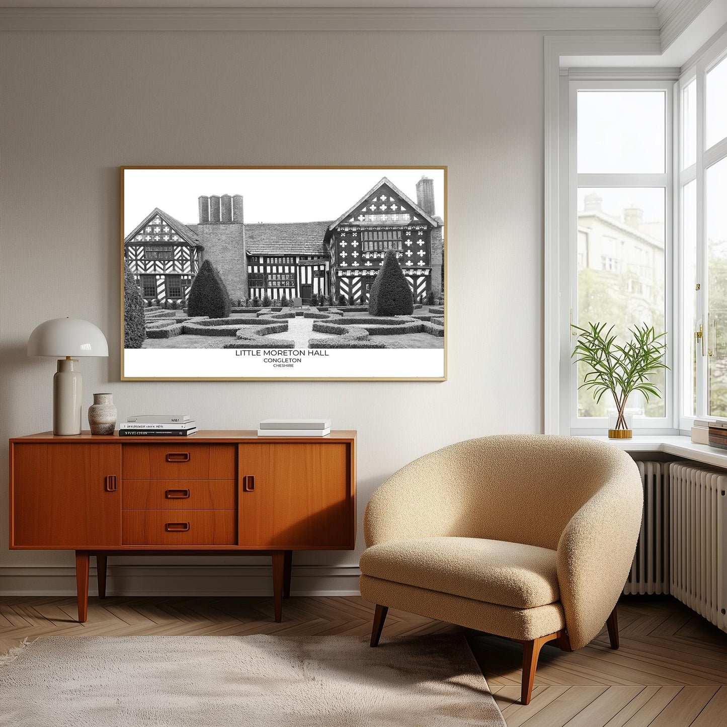 Little Moreton Hall Print: Black and White National Trust Wall Art