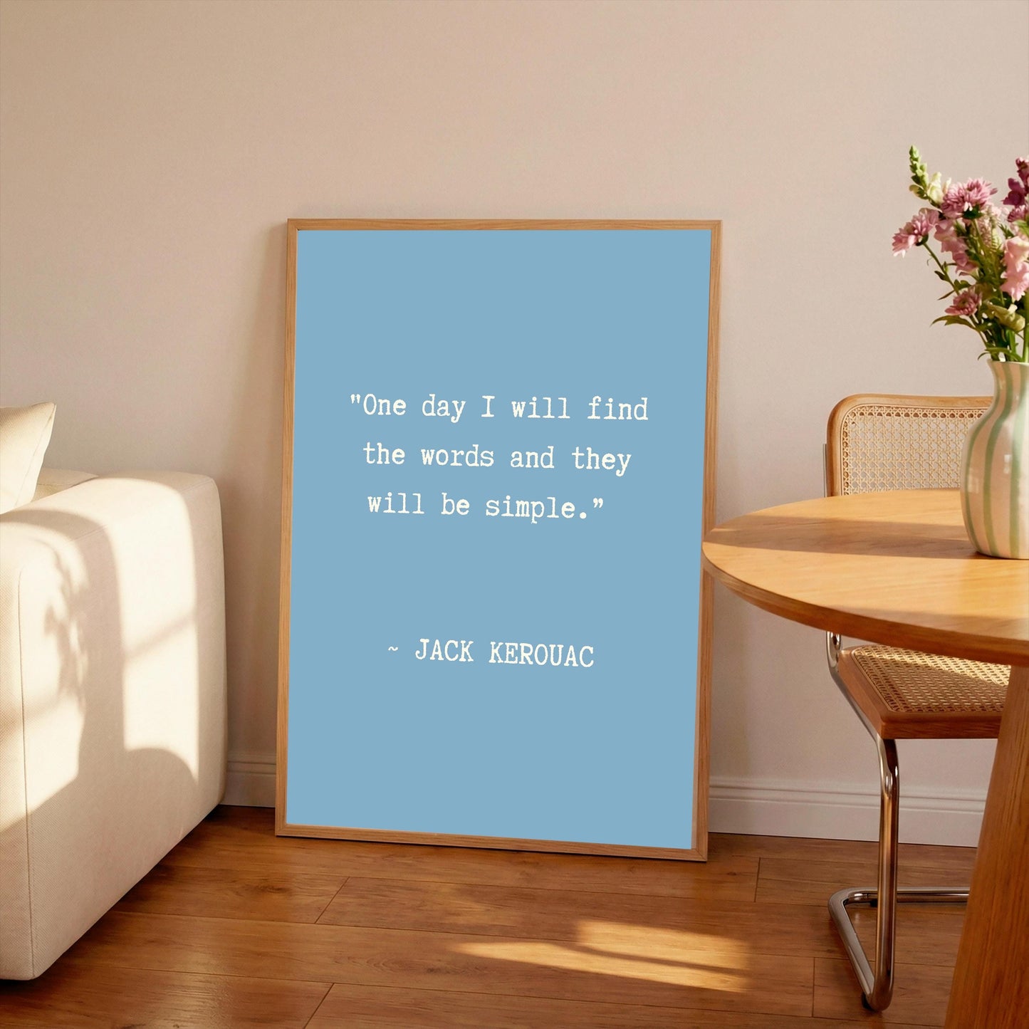 Jack Kerouac Quote Print: Typography Wall Art
