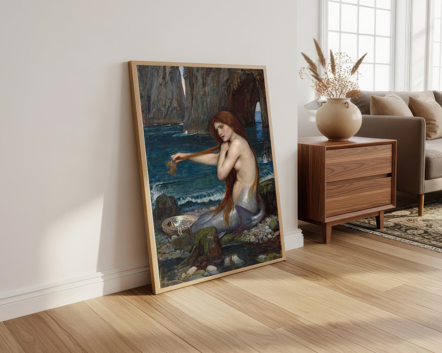 John William Waterhouse Mermaid Art Print: Feminine Sea Poster
