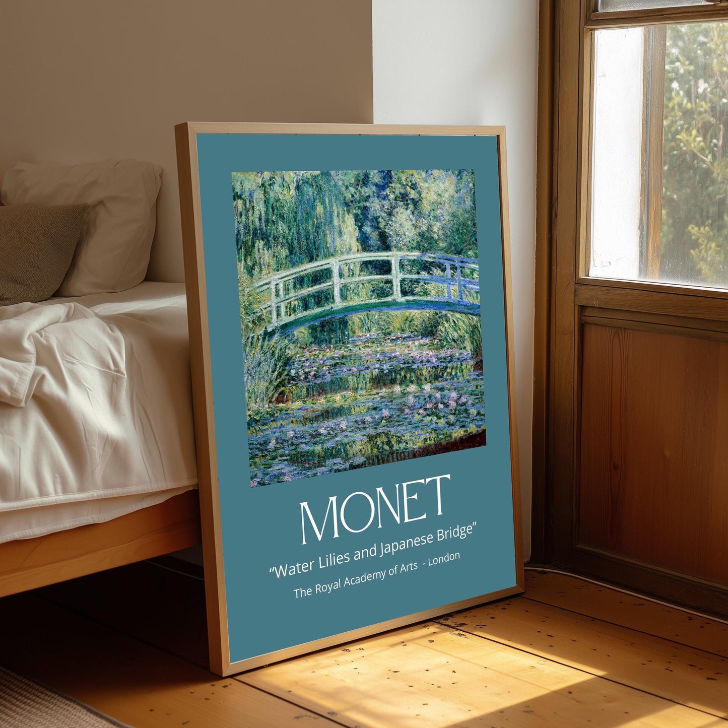 Monet Water Lilies Print: Japanese Bridge Landscape Art