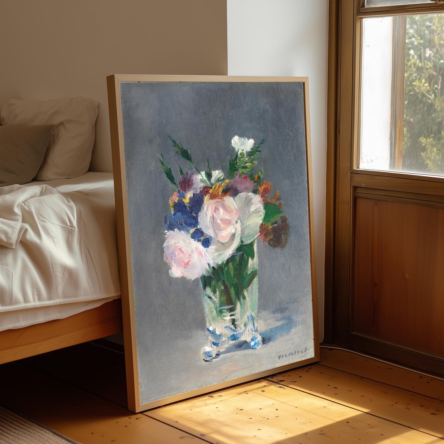 Manet Flowers in Crystal Vase Art Print: Museum Quality Wall Decor