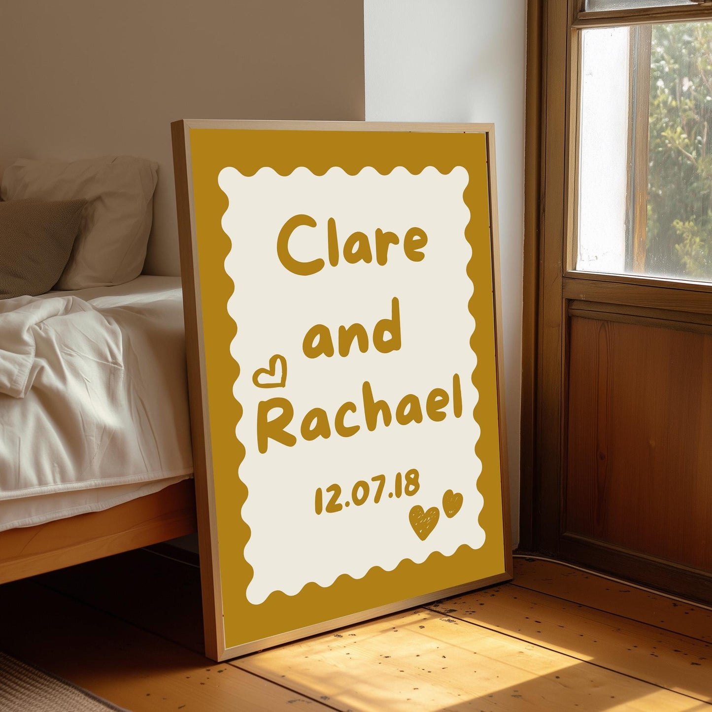 Personalized Couples Print: Wedding, Anniversary, First Date - Fine Art Paper, Valentines Day