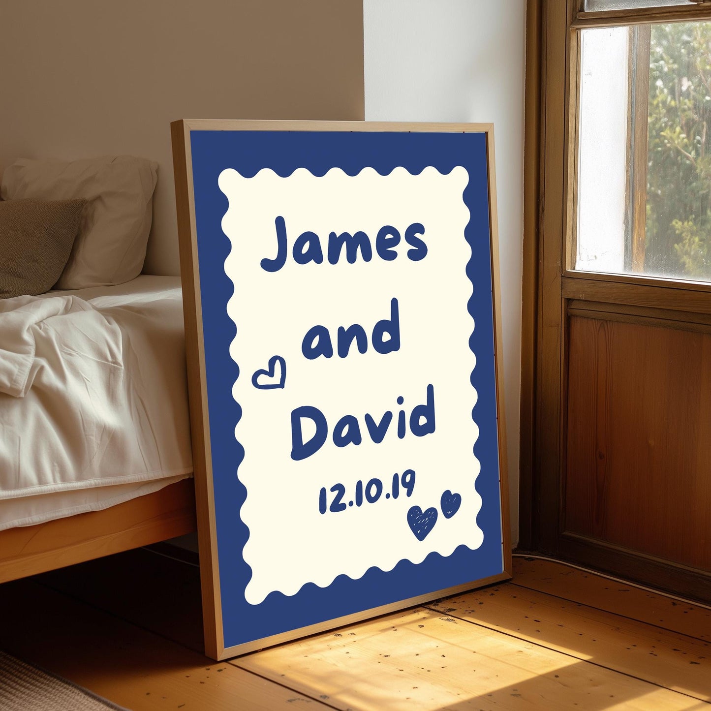 Personalized Couples Print: Wedding, Anniversary, First Date - Fine Art Paper, Valentines Day