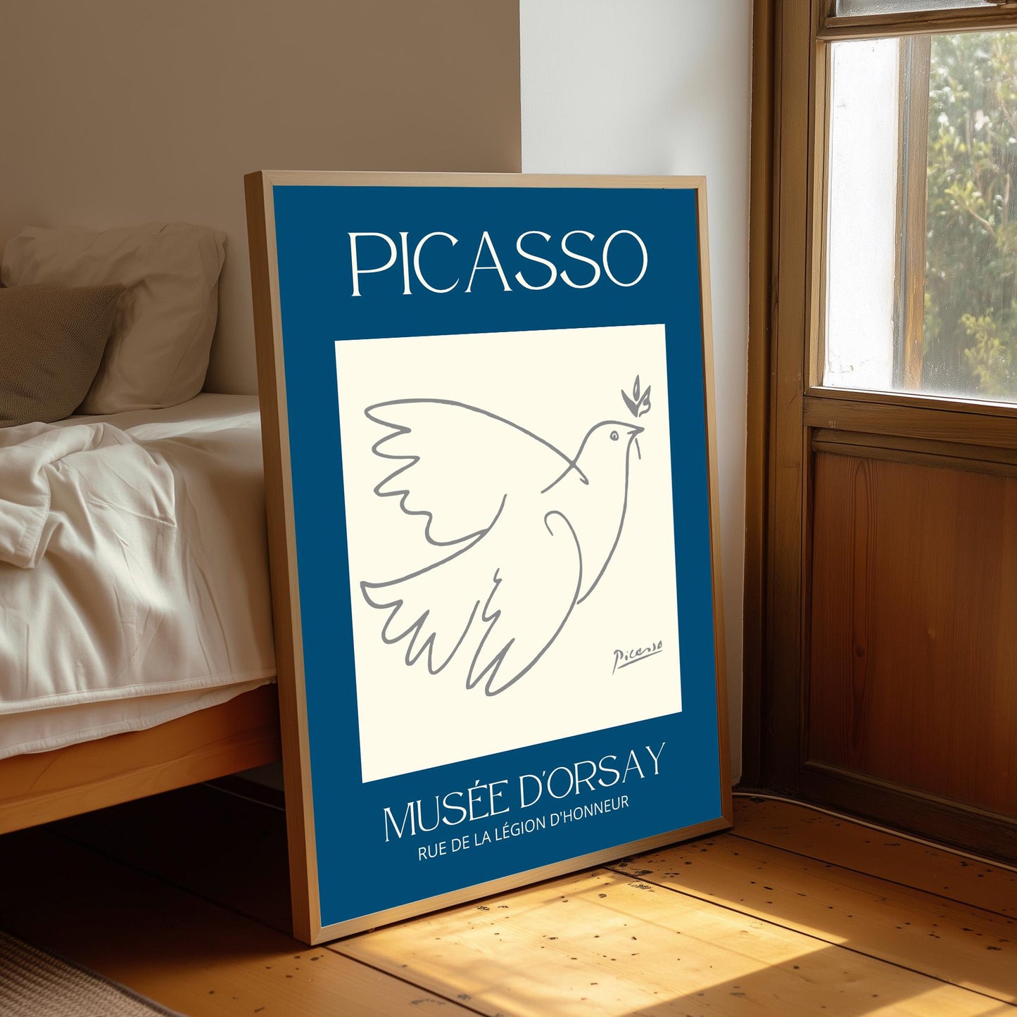 Picasso Dove of Peace Print: Minimalist Line Art (A4/A3/A2/A1)