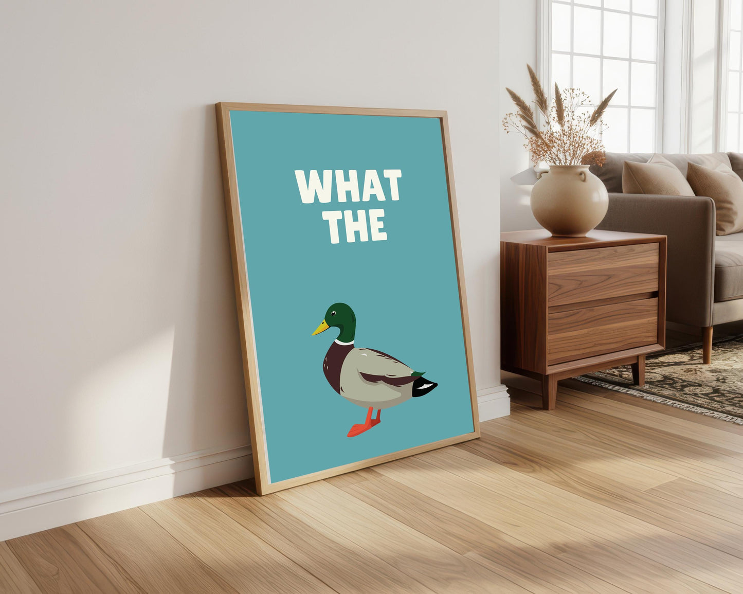 What the Duck Print: Funny Hallway Typography Art