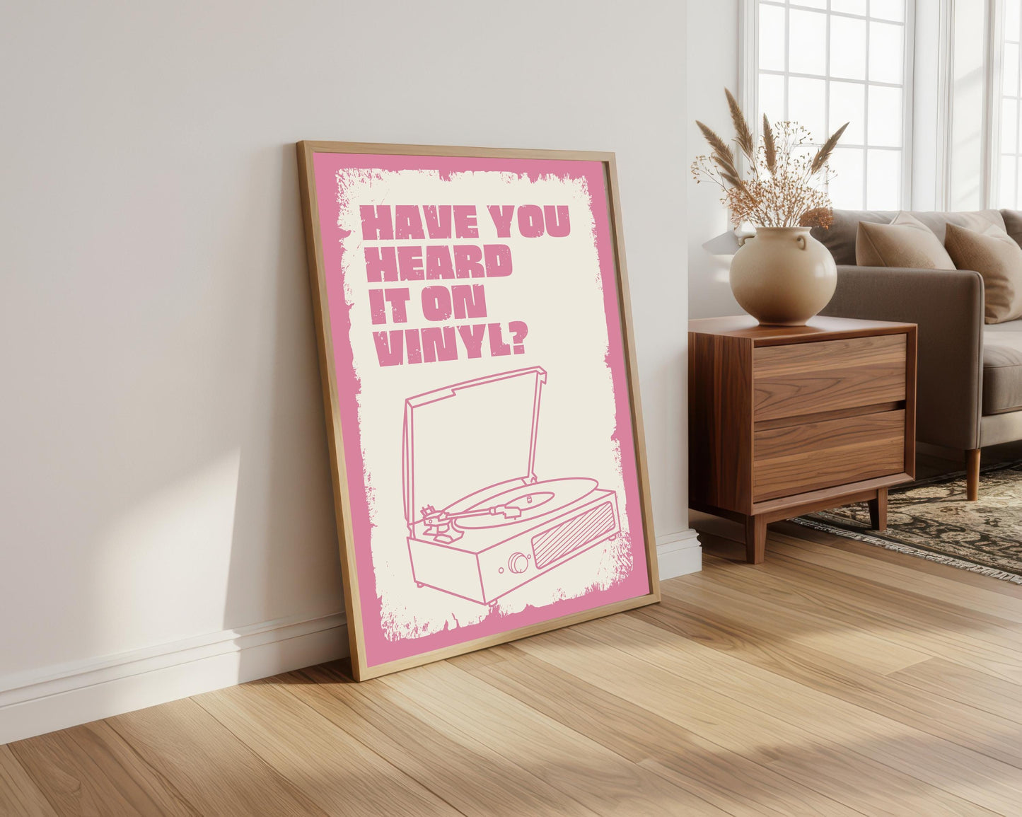 Vinyl Record Player Print: Music Lover Gift, Bar Decor (A4/A3)