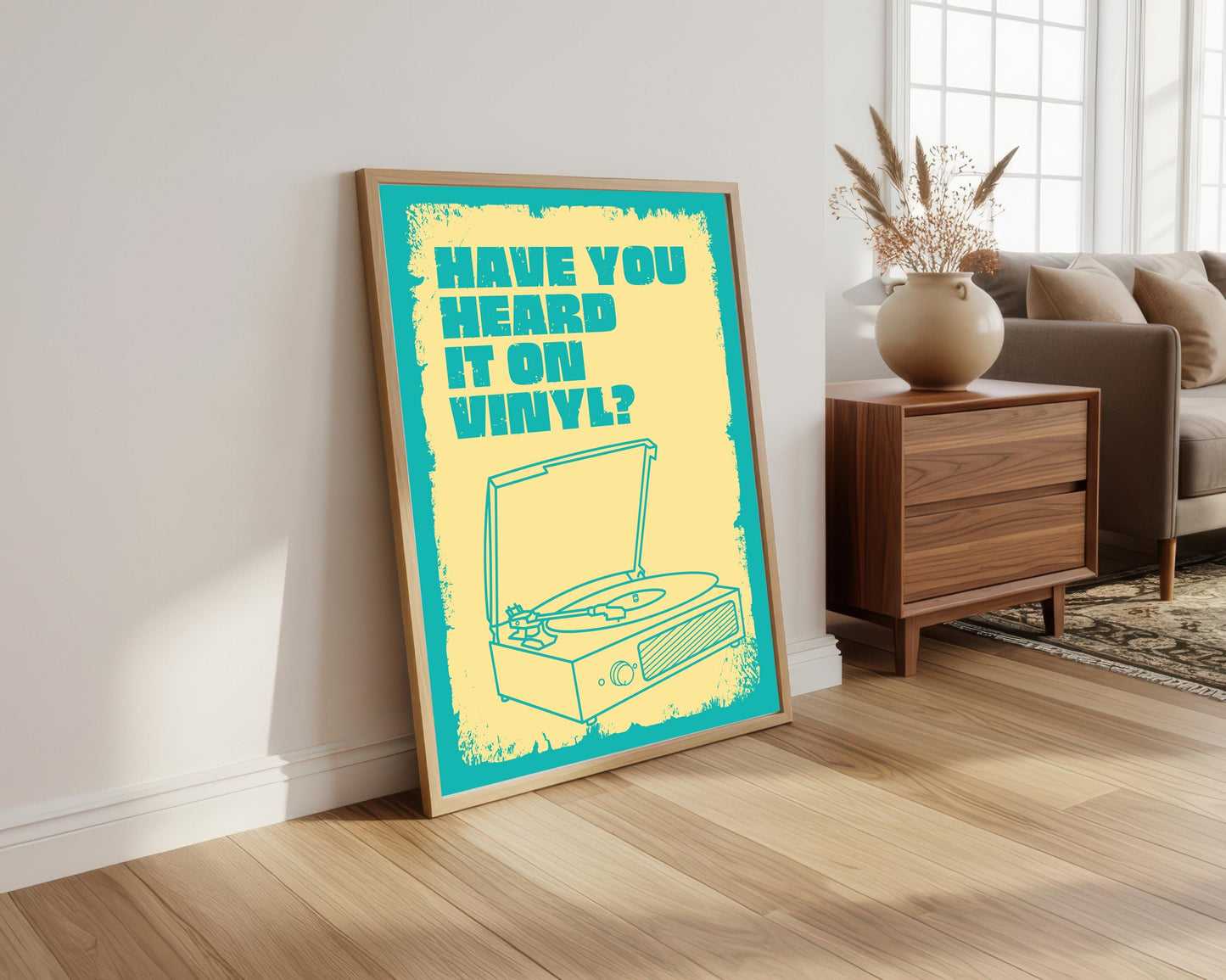 Vinyl Record Player Print: Music Lover Gift, Pearlescent Fine Art Paper