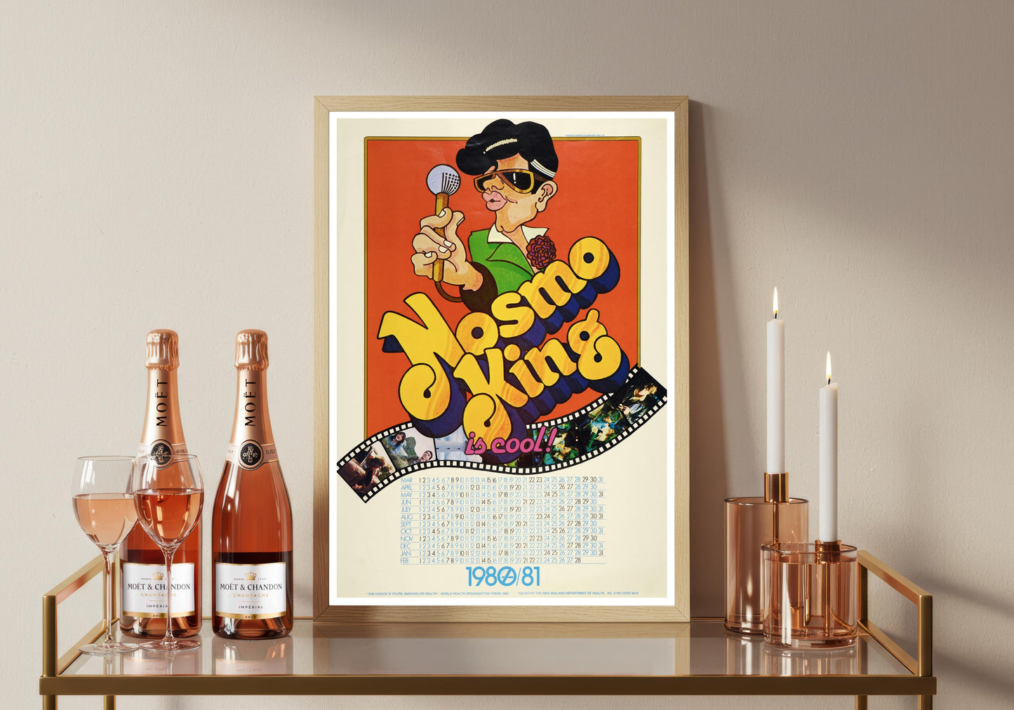 Vintage "No Smoking" Poster: Quirky Kitchen Wall Art (A4/A3/A2/A1 Print)