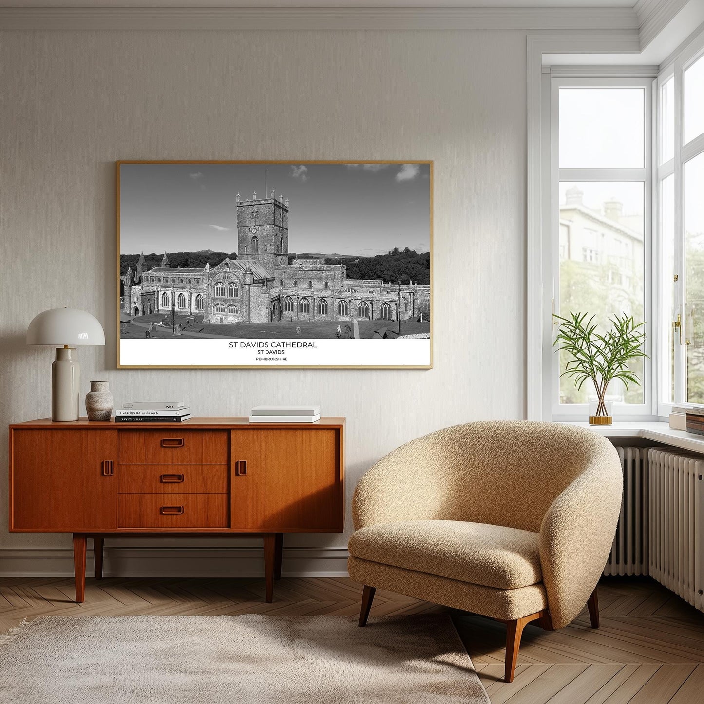 St David's Cathedral Print: Pembrokeshire Black and White Photography