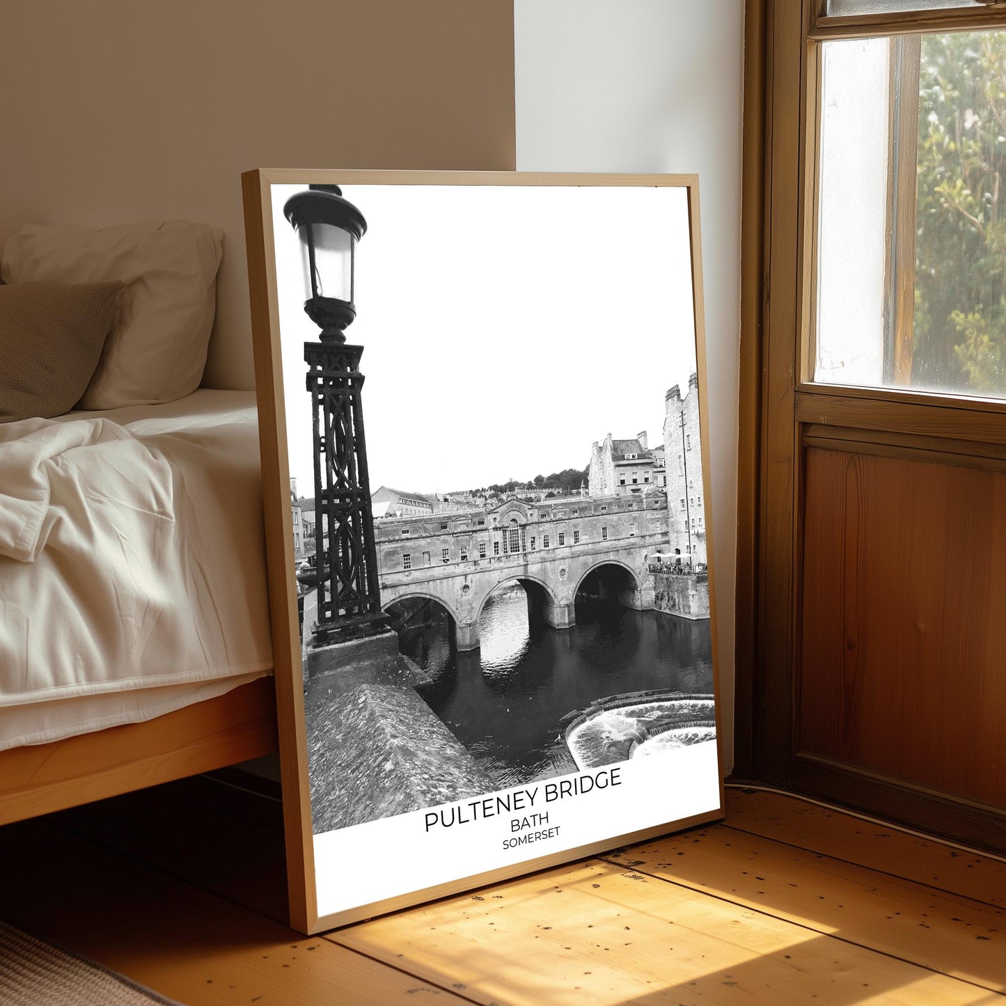 Pulteney Bridge Photography Print: Bath, Somerset Black and White Wall Art