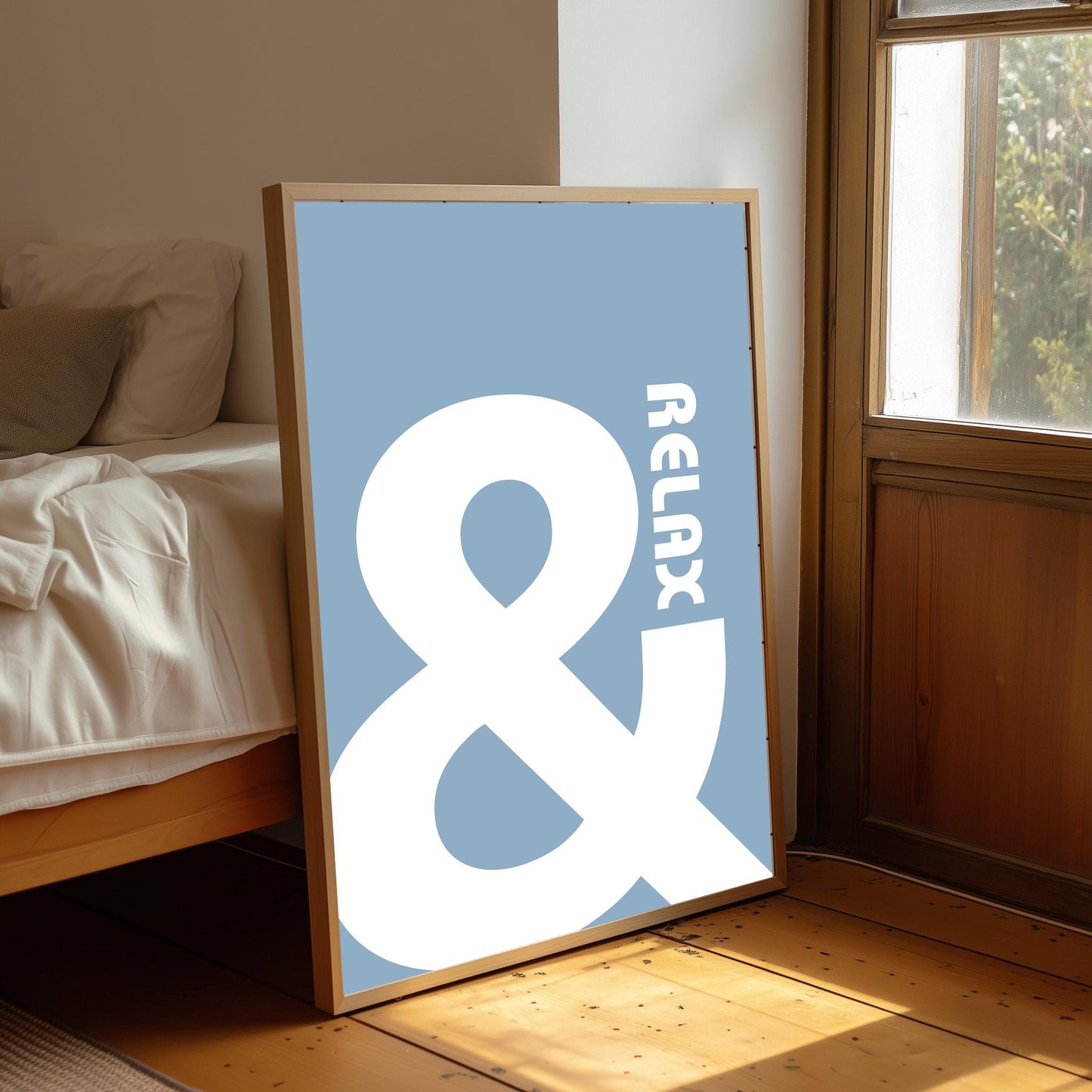 Retro Ampersand Relax Print: Modern Home Decor