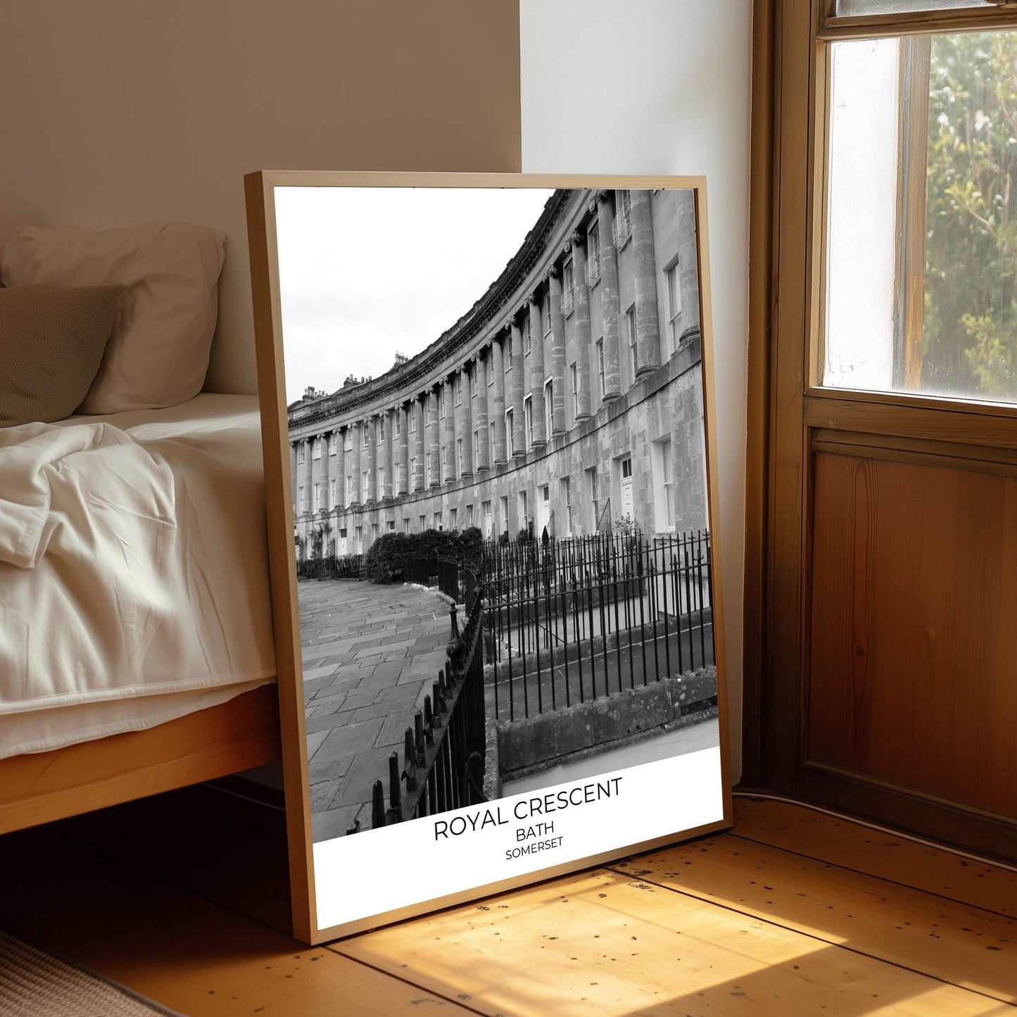 Royal Crescent, Bath Print: Black and White Photography, Somerset Wall Art