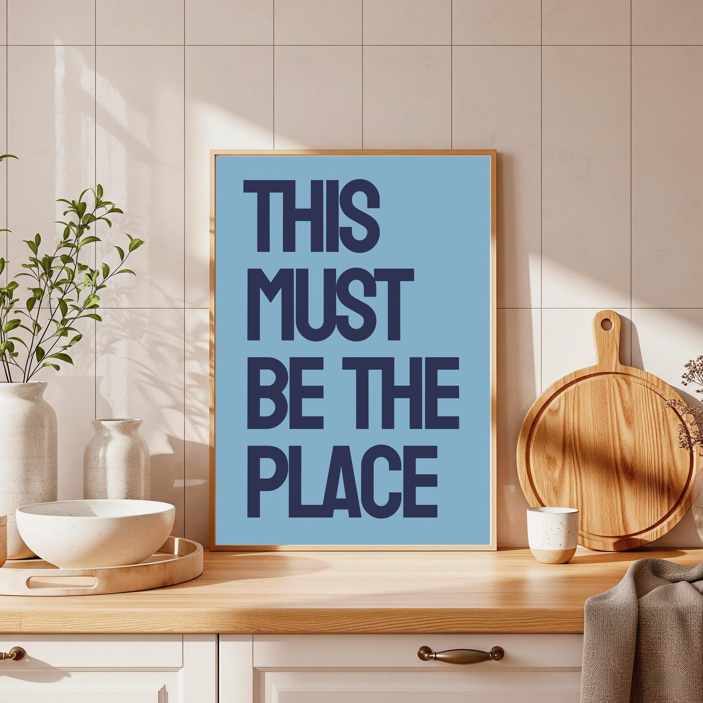 This Must Be The Place Print: Minimalist Typography Wall Art