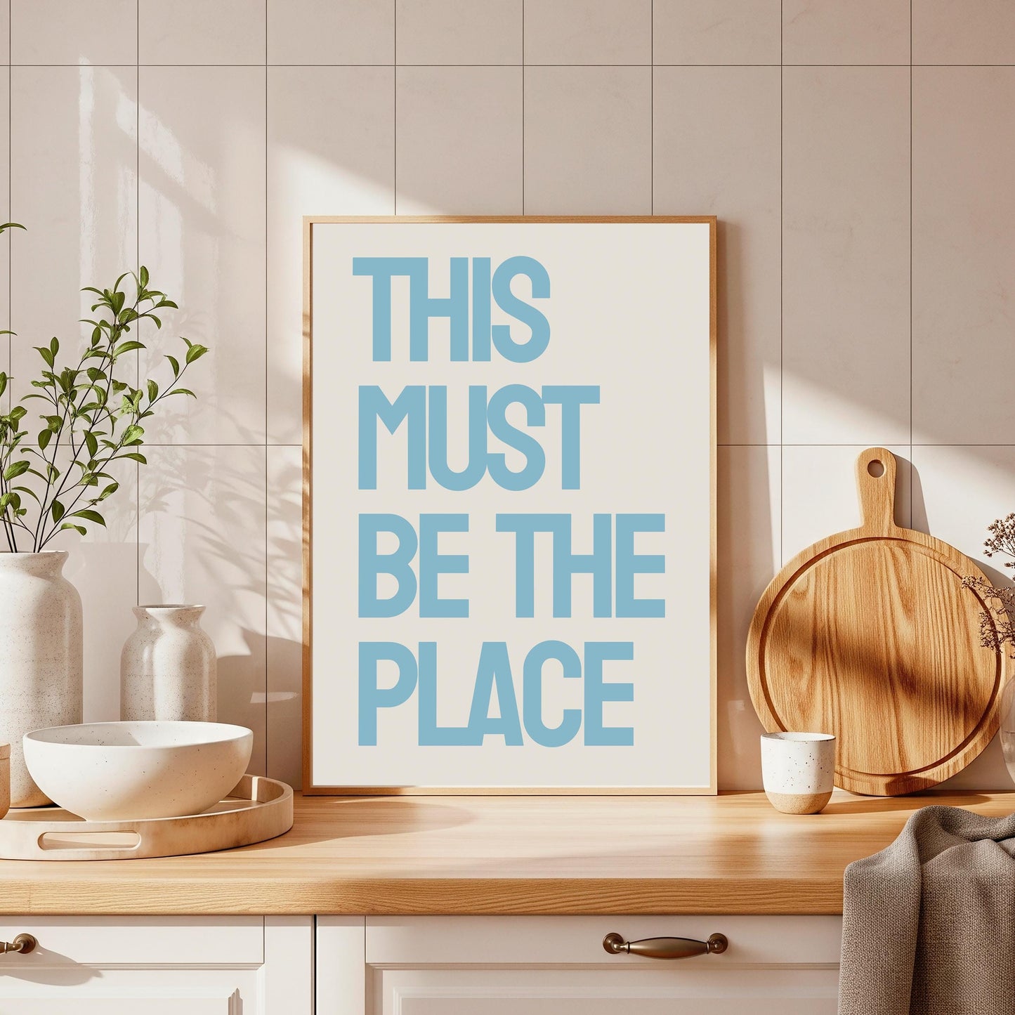 This Must Be The Place Print: Minimalist Typography, Hallway Decor