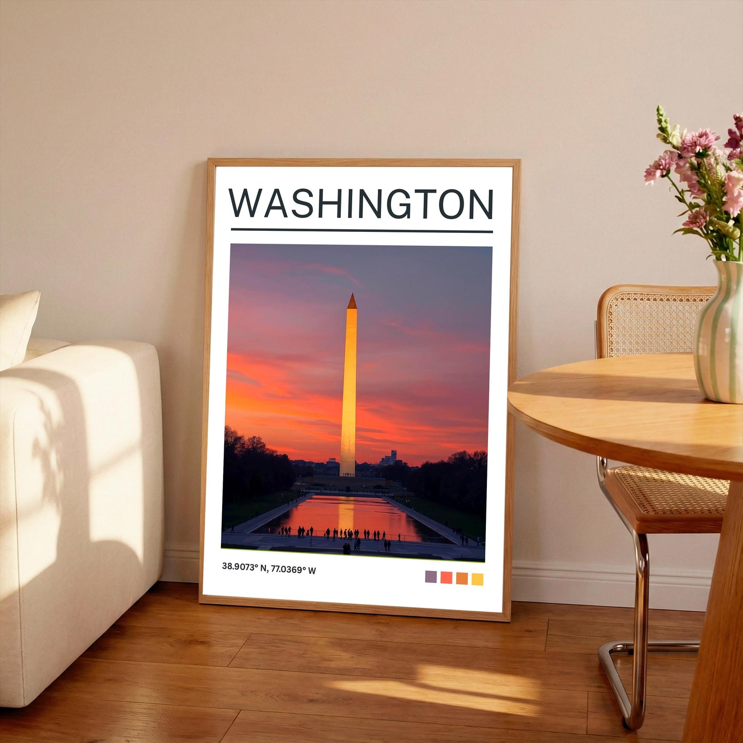 Washington Art Print: Washington DC Travel Poster