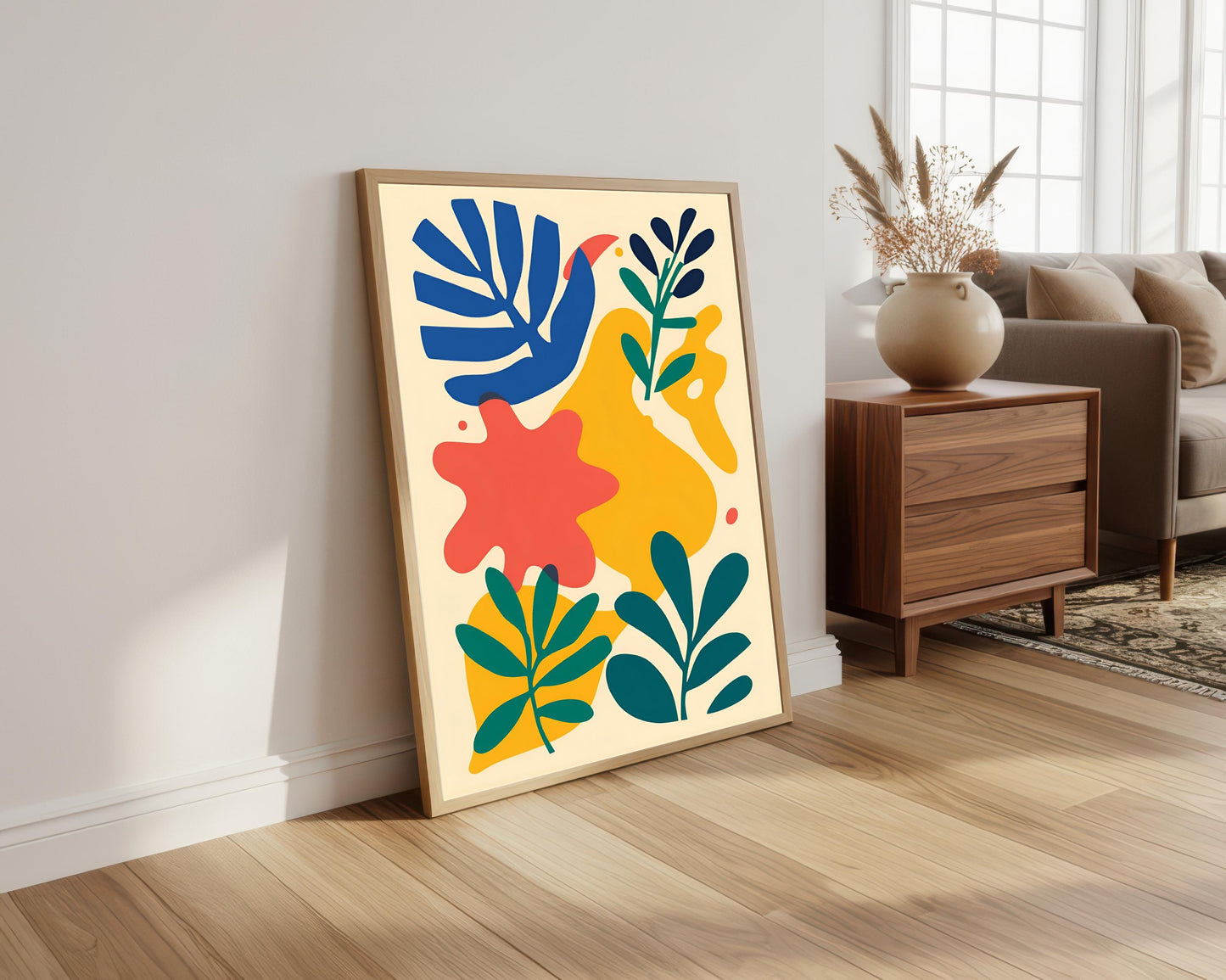 Henri Matisse Inspired Abstract Art Print: Colourful Wall Art