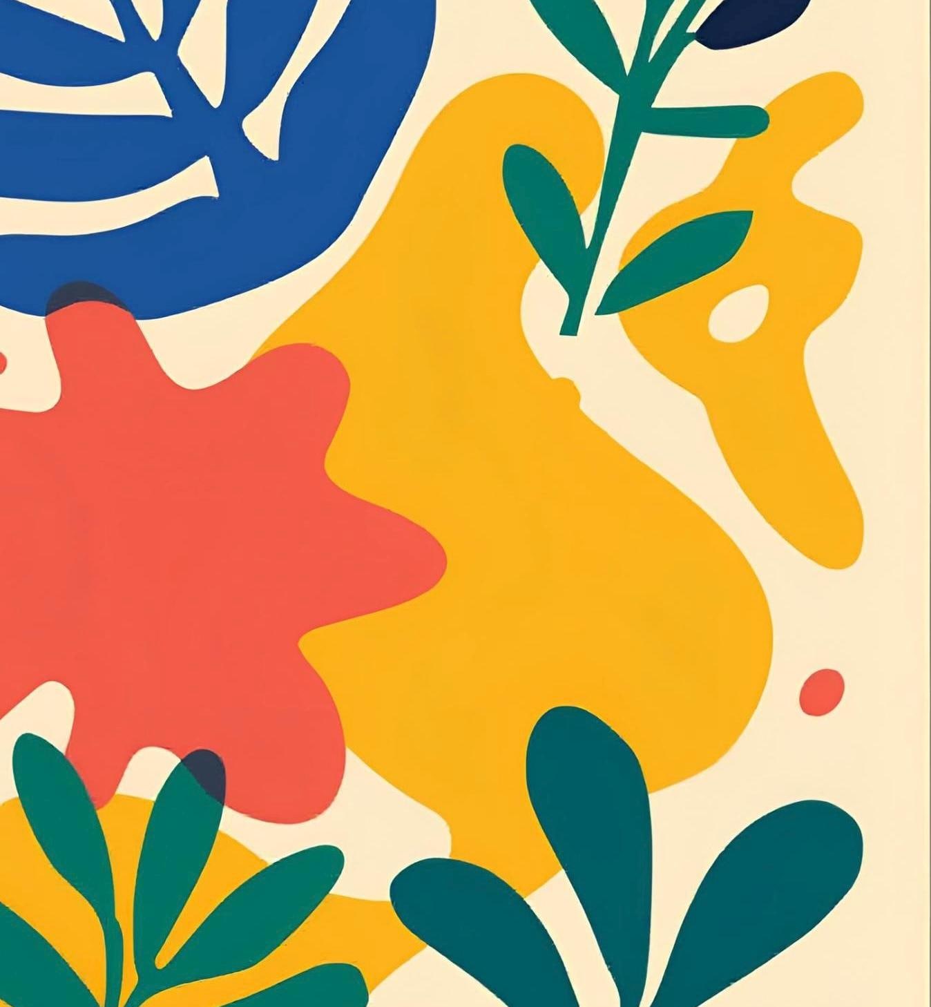 Henri Matisse Inspired Abstract Art Print: Colourful Wall Art