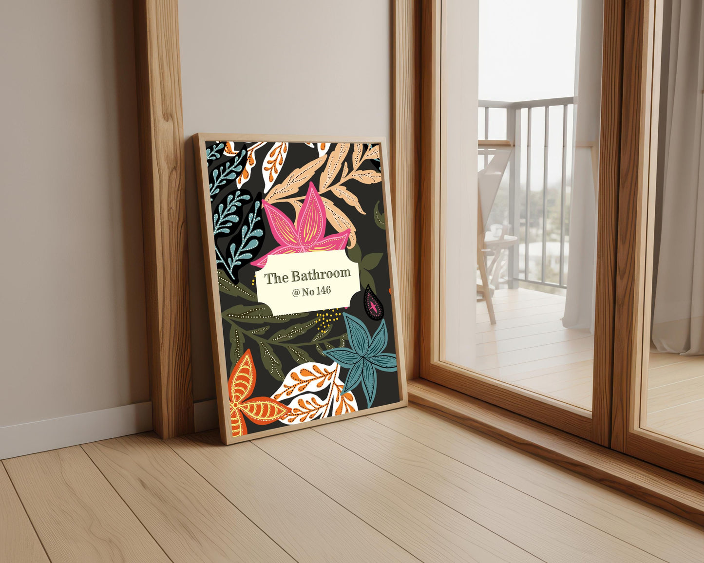 Personalized Bathroom Print: Floral Loo Poster, Personalised Wall Art
