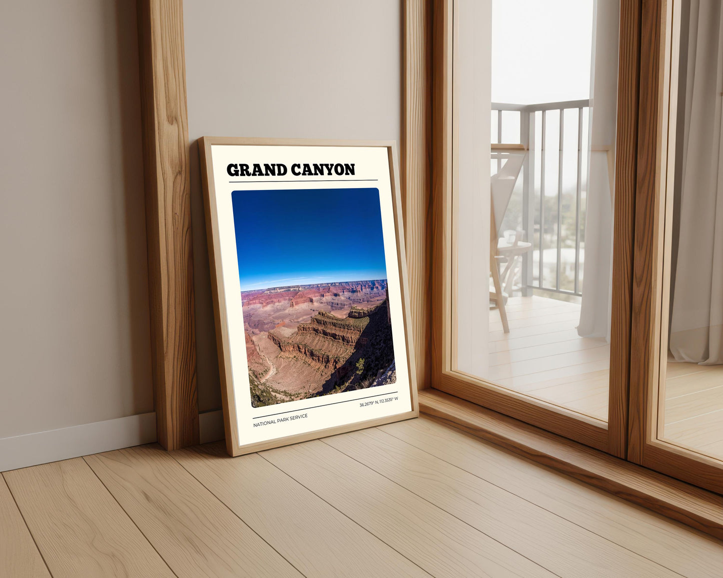 Grand Canyon National Park Poster: Vintage Style Satin Art Print