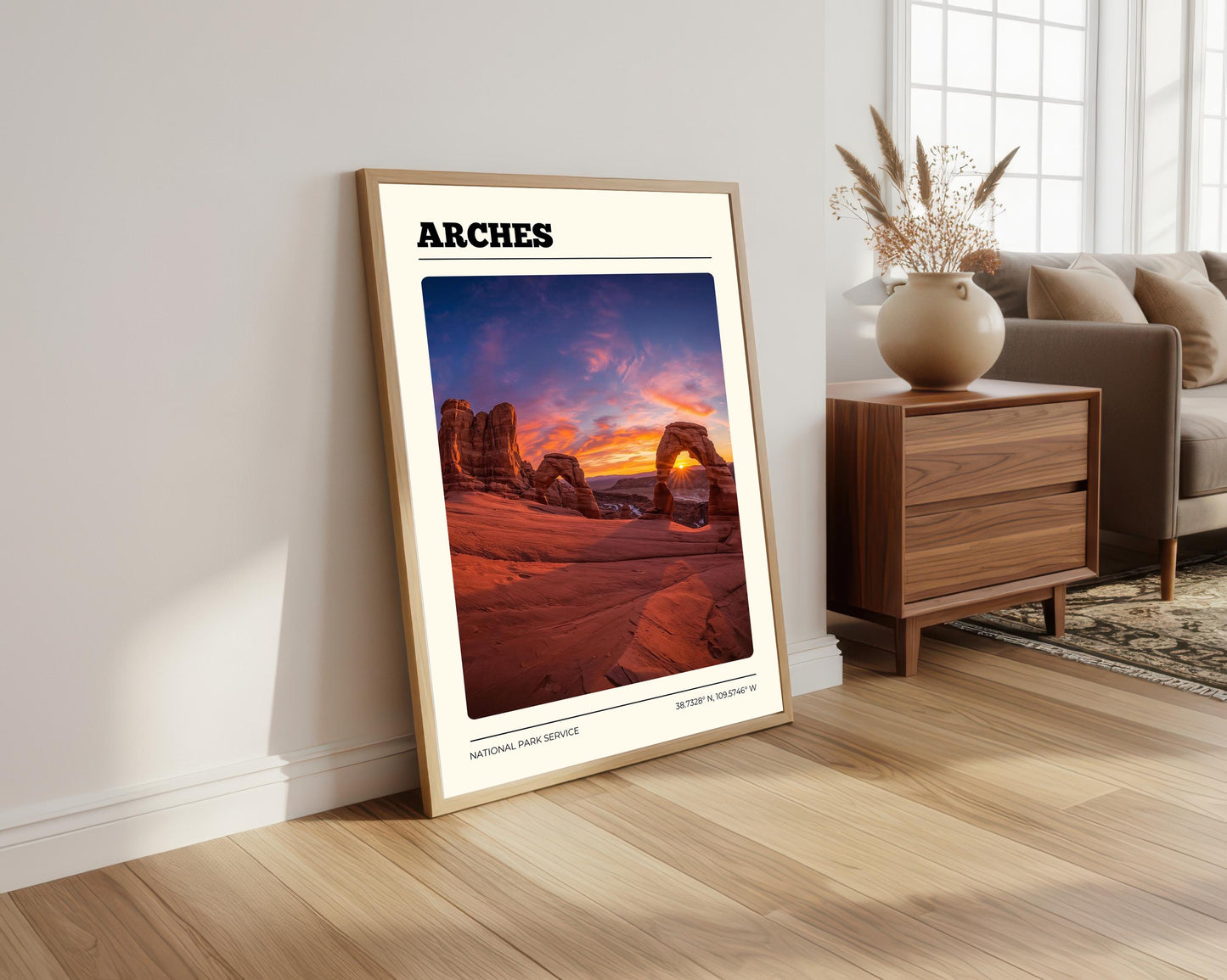 Arches National Park Poster: Vintage-Style Satin Art Print