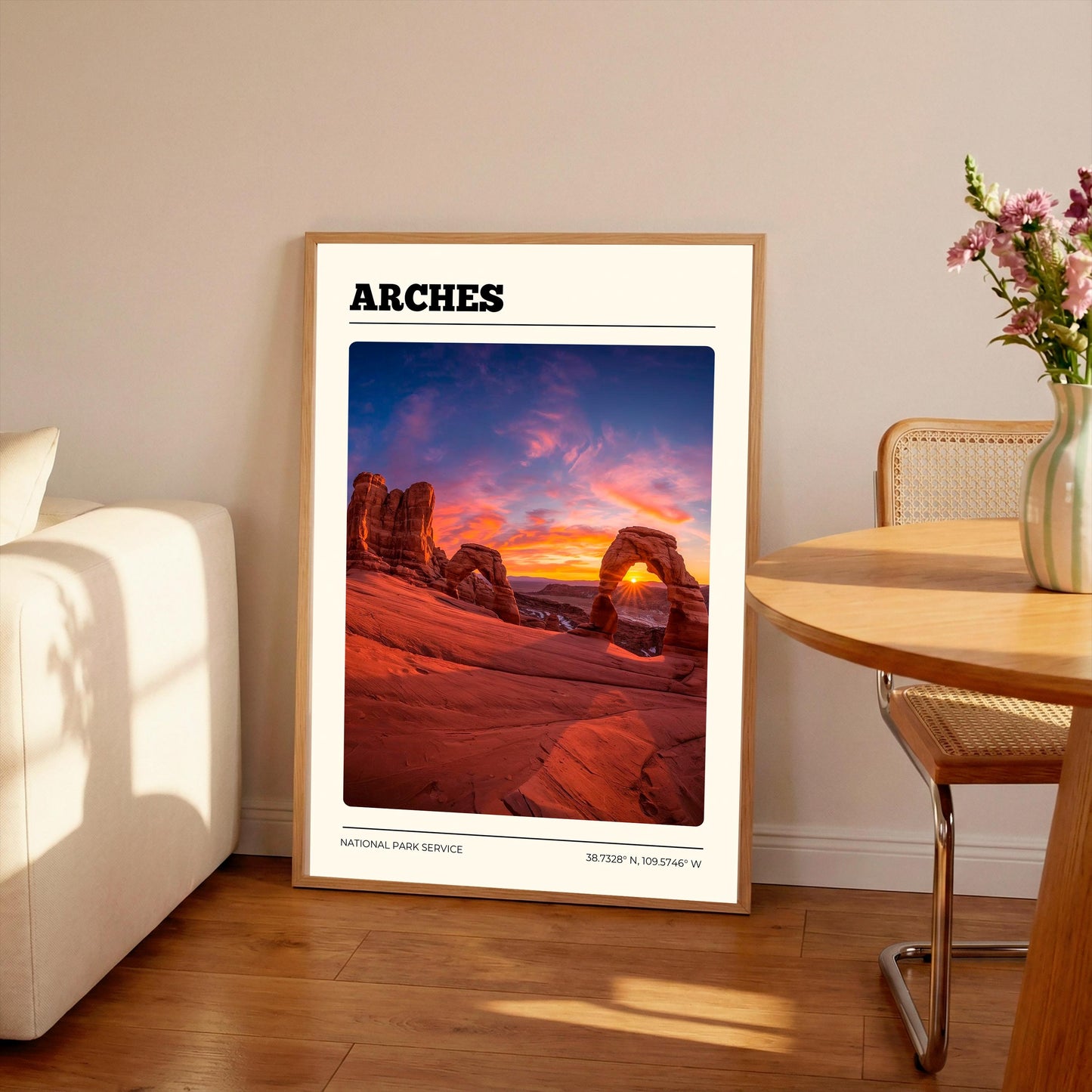 Arches National Park Poster: Vintage-Style Satin Art Print