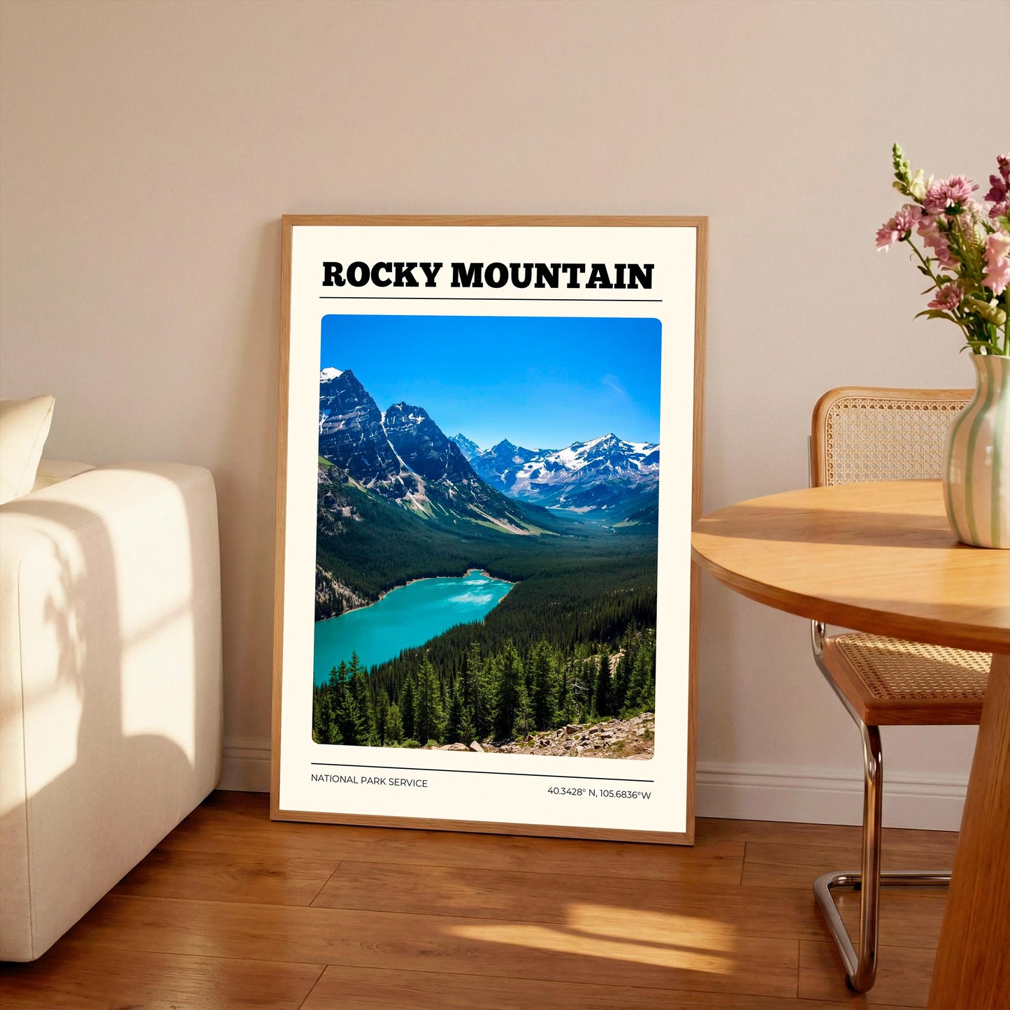 Rocky Mountain National Park Poster: Vintage-Style Satin Art Print
