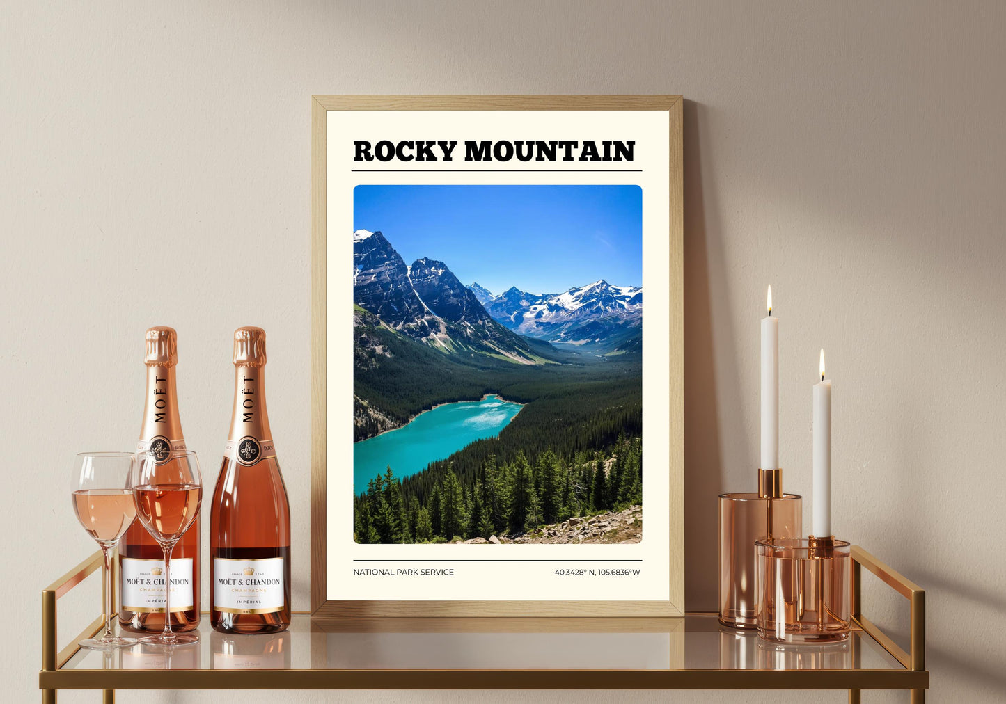 Rocky Mountain National Park Poster: Vintage-Style Satin Art Print