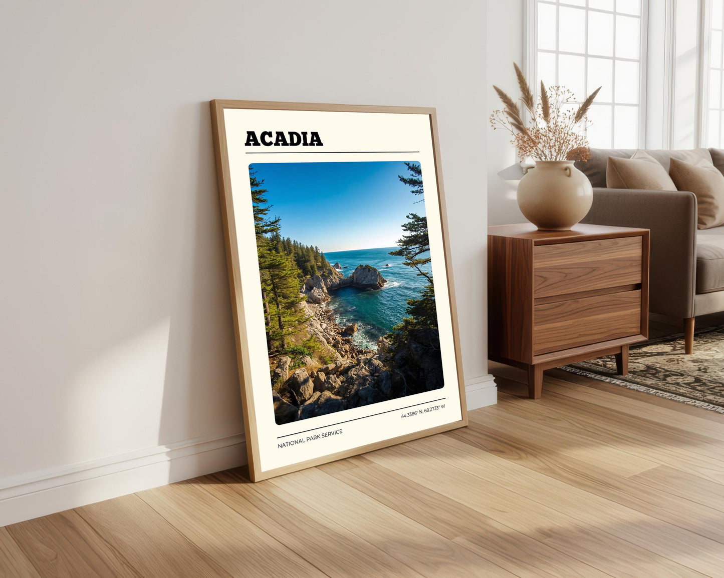 Acadia National Park Poster: Vintage-Style Satin Art Print