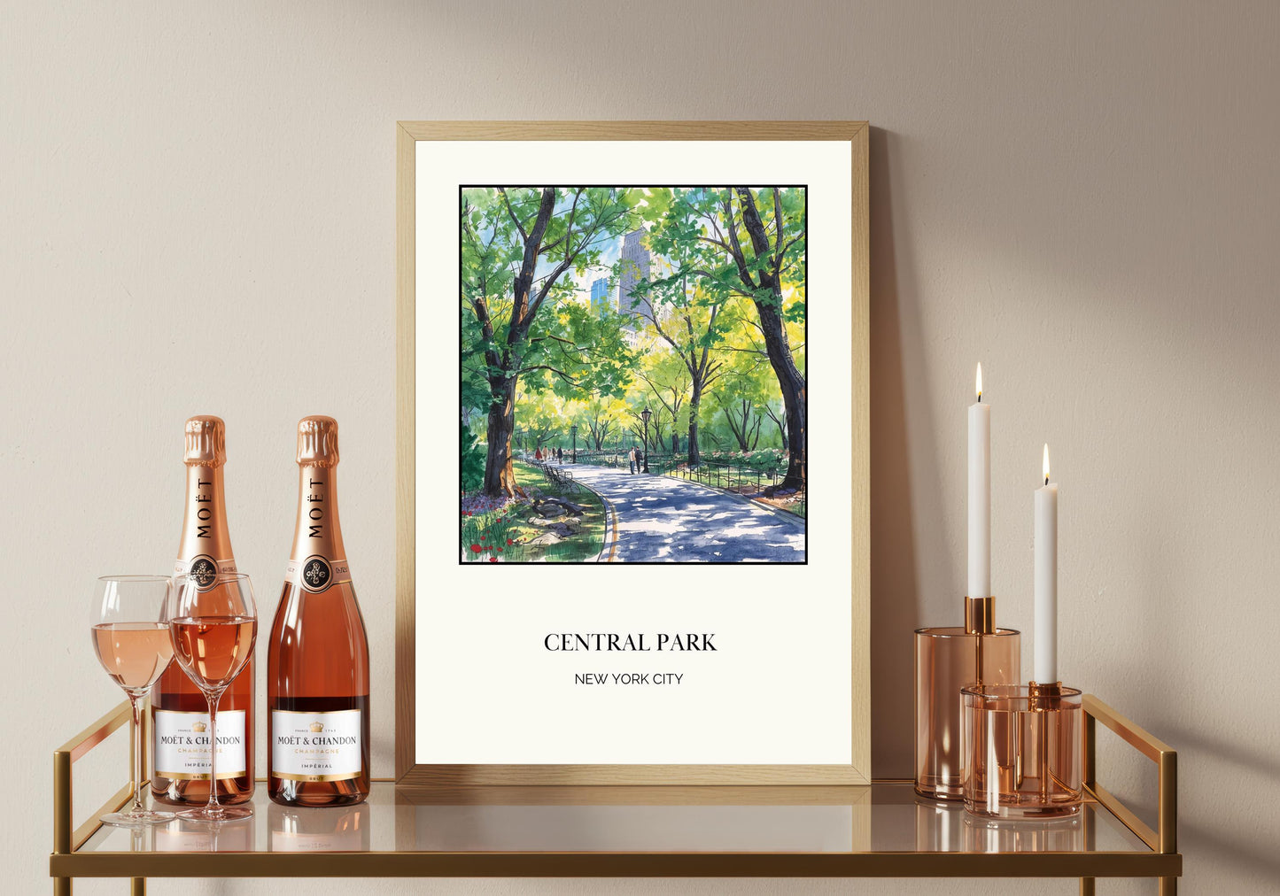 New York Central Park Art Print: NYC Travel Poster